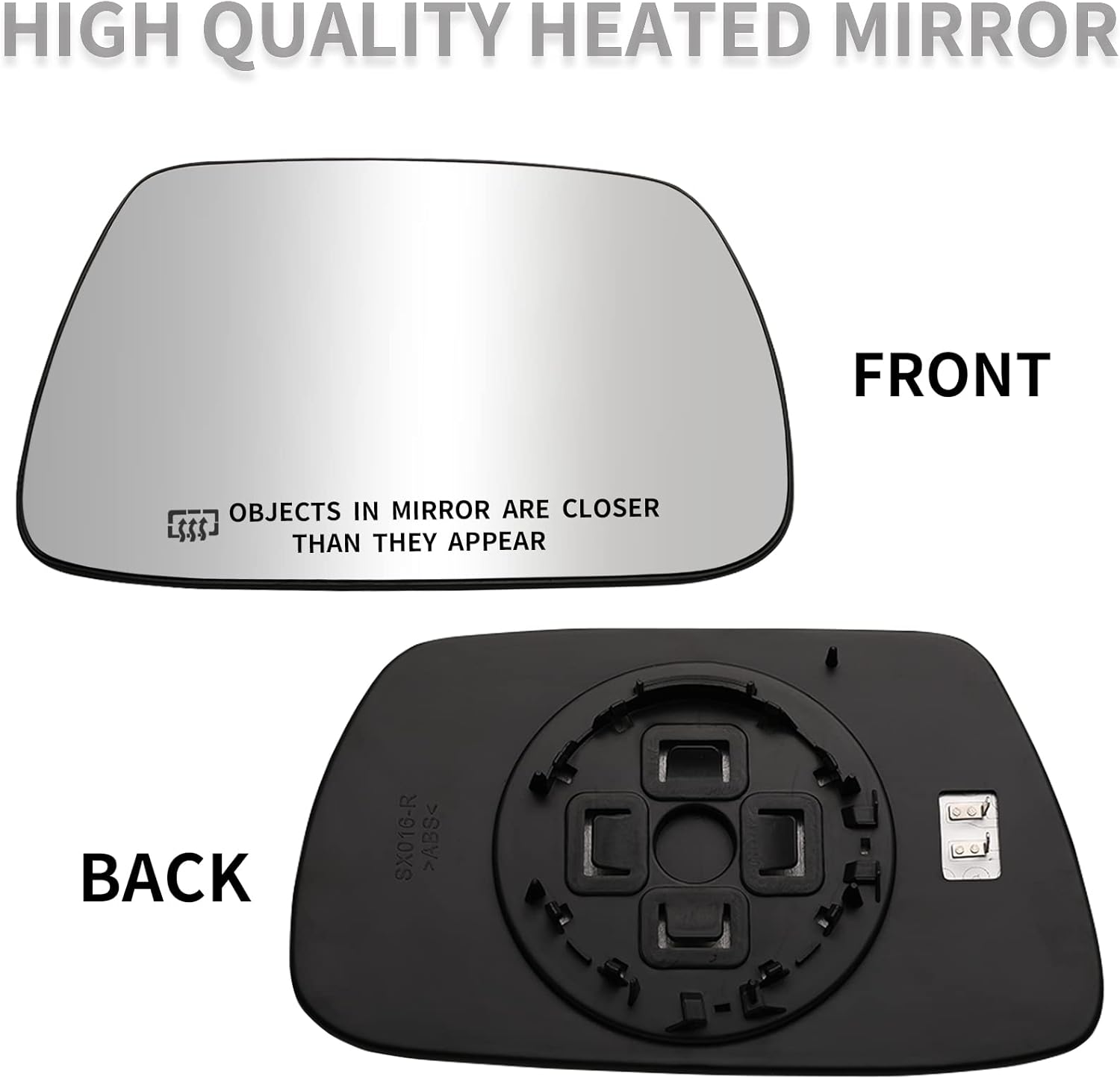 Right Side Mirror Replacement for 2005 2006 2007 2008 2009 2010 Jeep Grand Cherokee Mirrors Glass - Convex Mirror Glass, Right Side Rear View Mirror with Heated image number 3