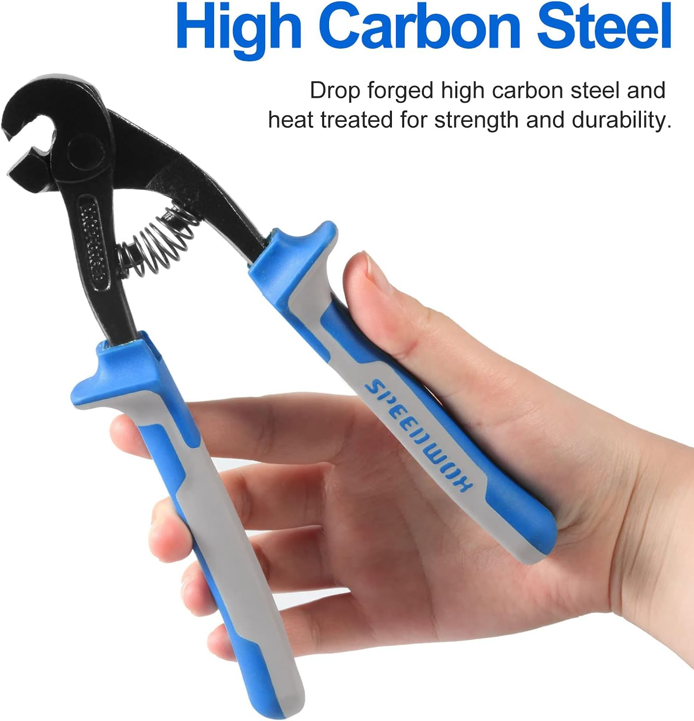 SPEEDWOX Parrot Tile Nibbler, 8" Tiles Cutter and Nippers with TPR Hangles, for Porcelain Mosaic Ceramic Mirror Tile Snipper Score Tile Working image number 3