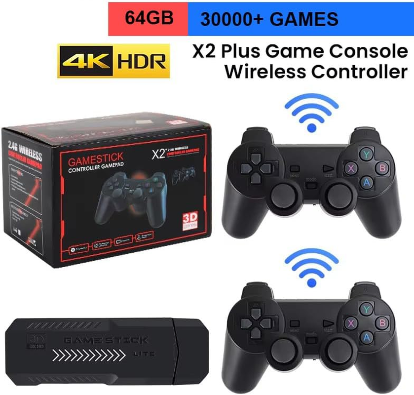 X2 Game Stick 4K GD10 plus YE Retro Video Gaming Console HD 64GB 30000 Mini Classic Gaming Console - Video Game image number 2