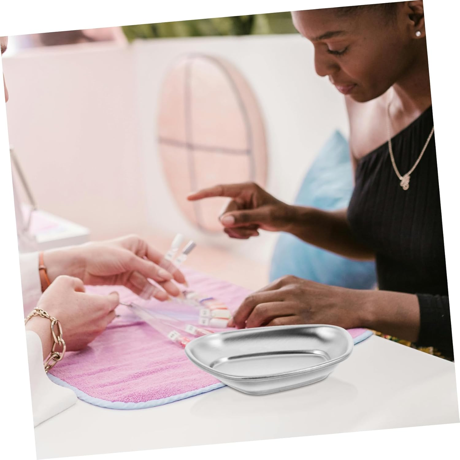 Ipetboom Nail Tools Sterilizer Tray Nail Salon Supplies Stainless Steel Cleaning image number 2