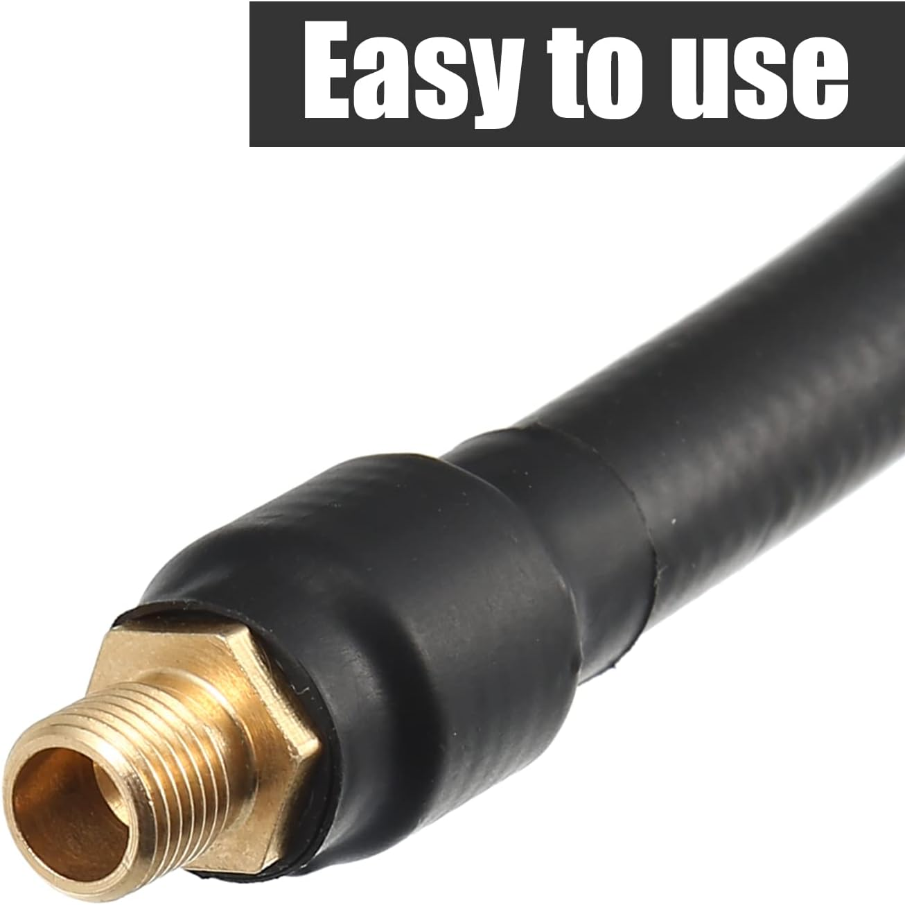 X AUTOHAUX 2M Tire Inflator Extension Hose Chuck Adapter Quick Connect Air Pump Tube High-Pressure Tire Valve Connection Pipe for Car Truck Bike MTB Copper Rubber image number 5