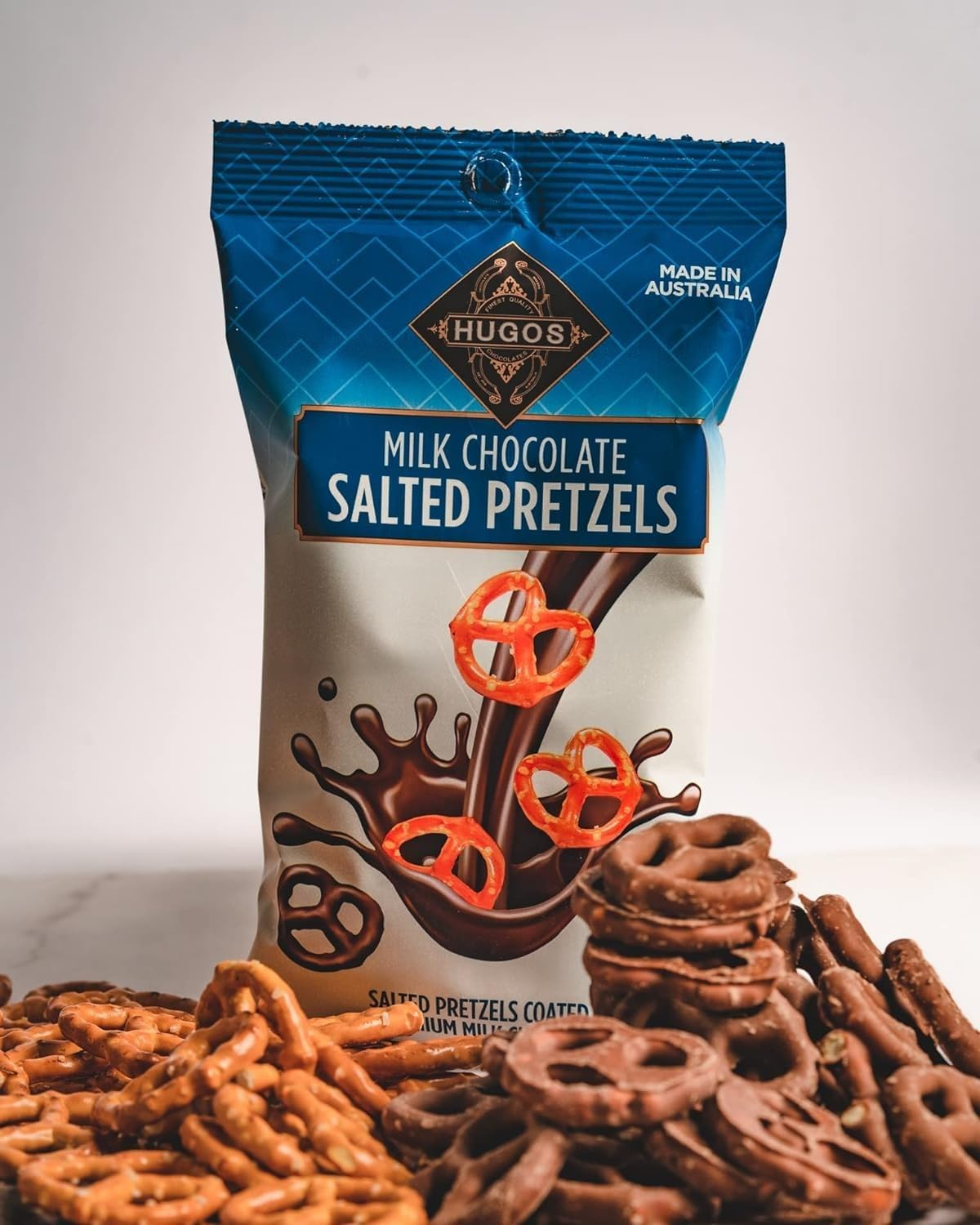 Hugos Milk Chocolate Salted Pretzels 12 X 120 G