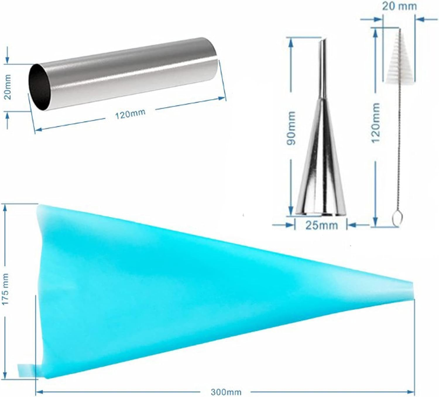 Metal Cones for Baking Cannoli Shells, Cannoli Mold Cannoli Kit, Baking Tools Accessories, Cannoli Tubes Mould Croissant Mold Tubular Shaped Mold Decorating (16 Pcs Conical Tubes Set) image number 4