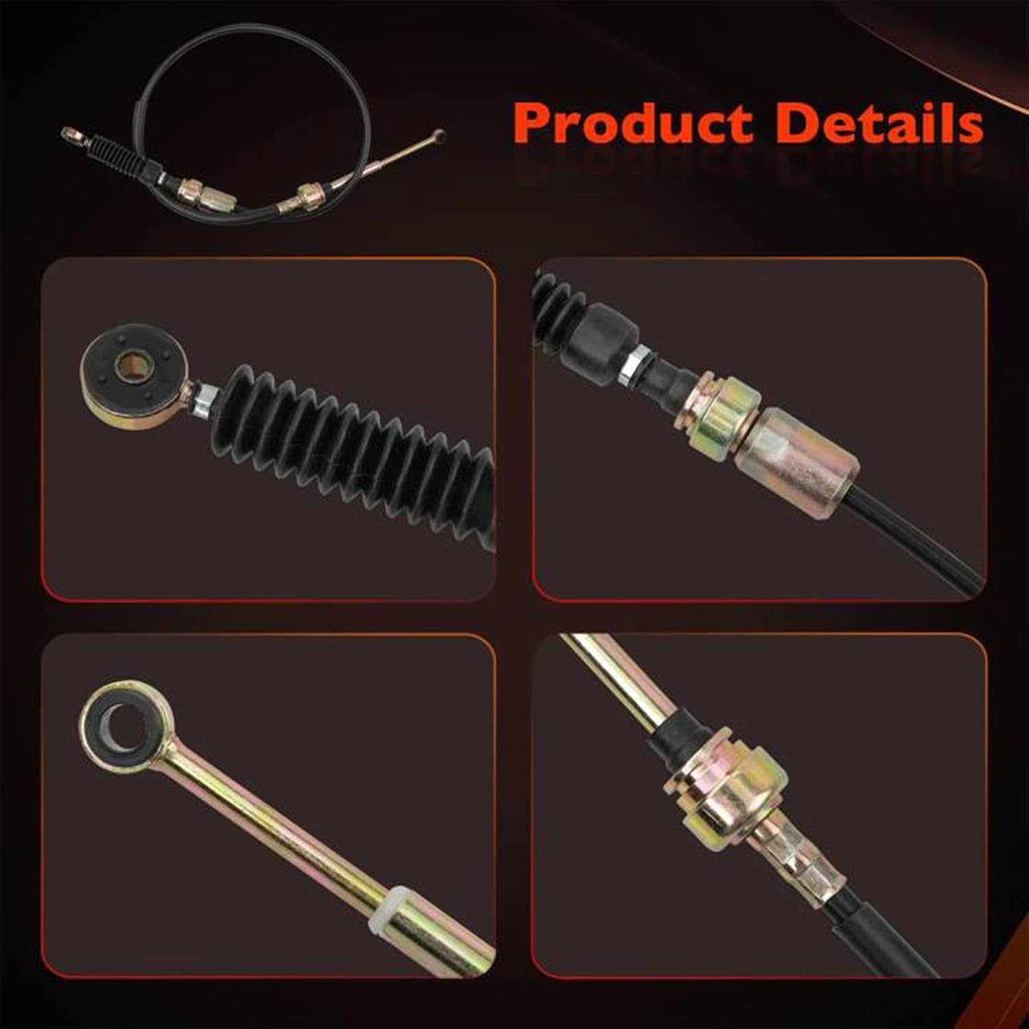 33822-42030 Manual Transmission Shift Control Cable - Compatible with Toyota RAV4 2.0L 1996-2000 - Manual Transmission Shift Cable Replaces# 3382142070 33821-42070 3382242030 image number 5