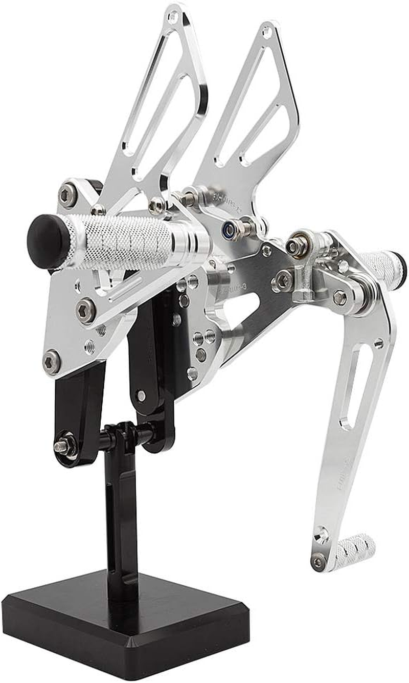 FXCNC CNC Billet Motorcycle Rearset Foot Pegs Rear Set Footrests Fully Adjustable Foot Boards Compatible with FZ-09 MT-09 FZ09 MT09 2013-2019, XSR900 2016-2019 image number 3