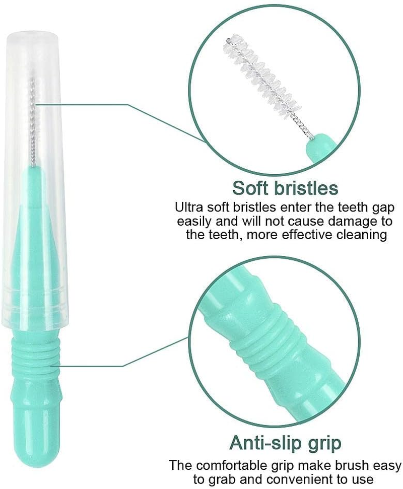 50 Piece Dental Interdental Brush Set, Toothpick Flossing Head, Oral Hygiene Teeth Cleaner Floss Sticks image number 2