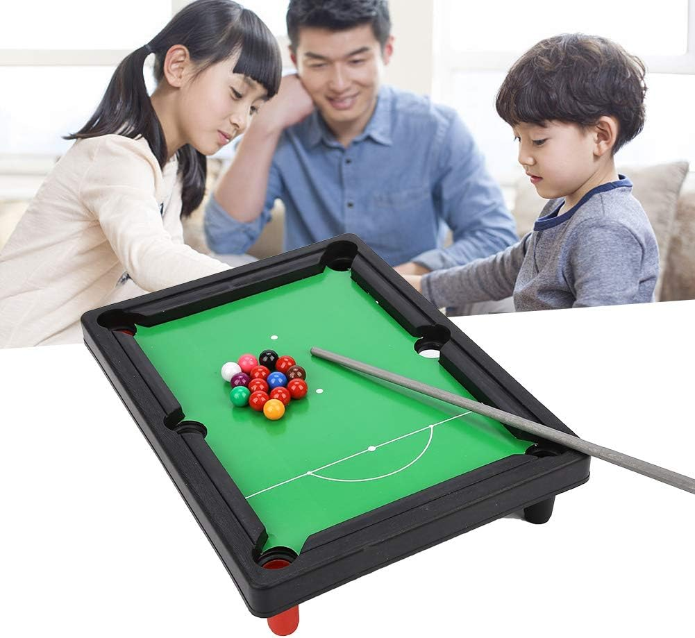High Simulation Mini Snooker Game Set Mini Pool Table, Portable Small Size 13X9.5X2.6Inch Tabletop Pool, Lightweight for Praty for Family Playing image number 2