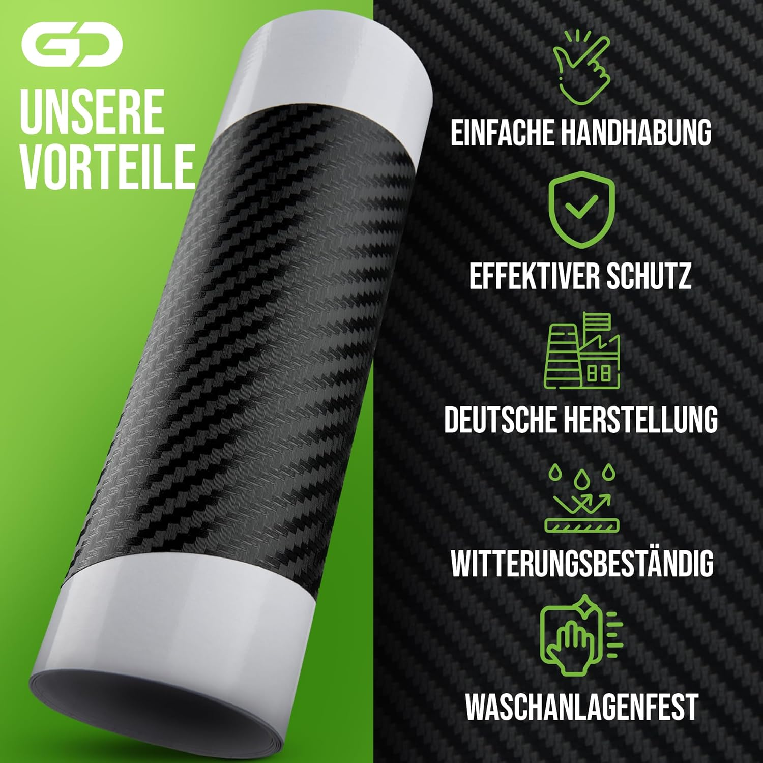 Gd-Shield Car Boot Sill Protector Suitable for VW Tiguan 2 II 2016-2024 Paint Protection Film Set, Squeegee & Microfibre Cloth Bumper Protection, Scratch Protection, Protective Film, Paint Protection image number 7