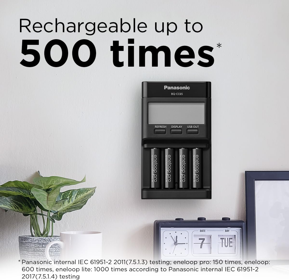 Panasonic ENELOOP PRO Rechargeable Ni-Mh Batteries 4X AA 1.2V 2500Mah image number 4