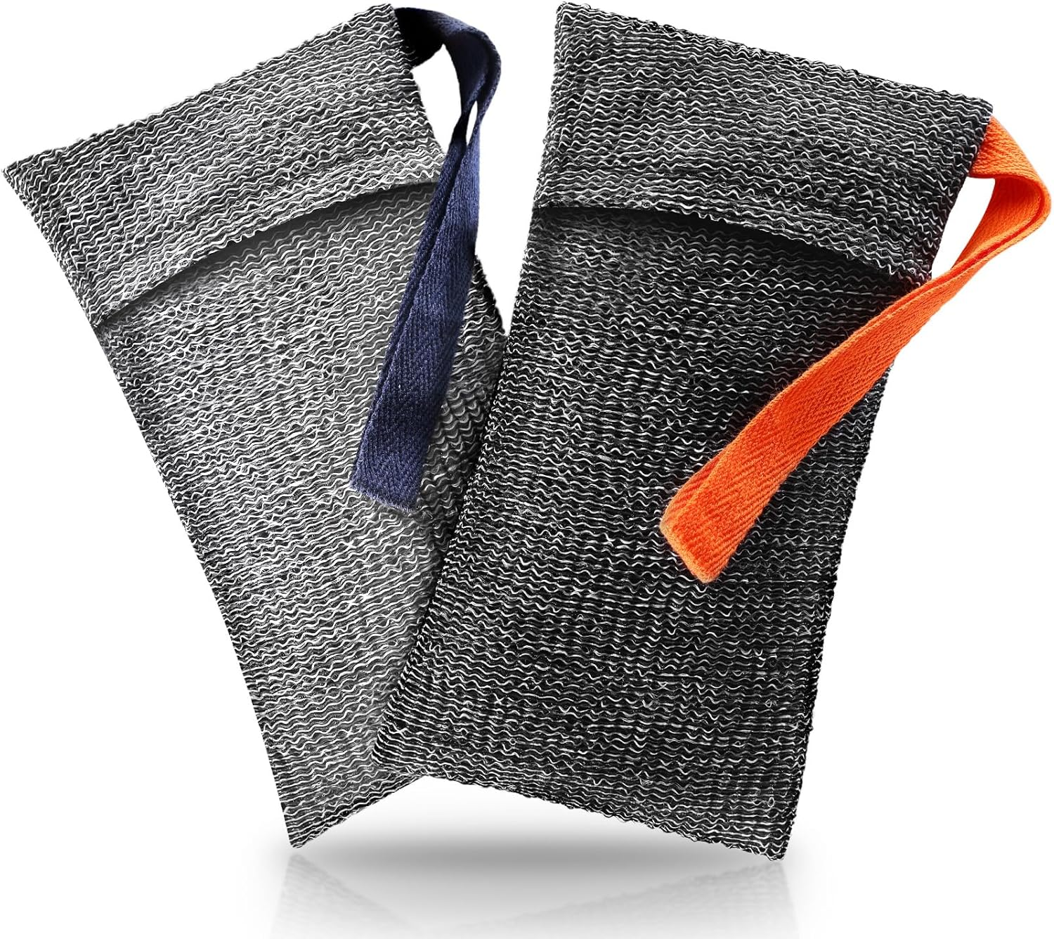 RIYNIBIY Soap Bag, 2PCS Exfoliating Bar Soap Pouch & Soap Saver Bags for Shower, Premium Loofah Family Set for Bath, Gym, Travel with Quick-Dry Mesh &ndash; Perfect Gift