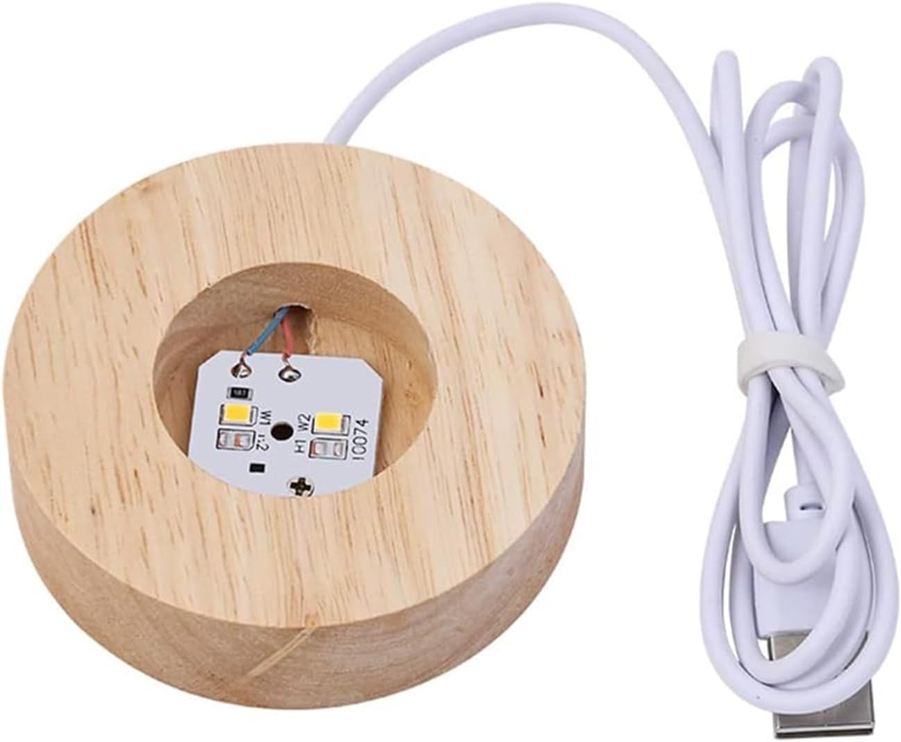 Crystal Ball Night Light, 3D Animal Models Night Light, USB Powered, Wooden Base, Birthday Christmas and Others Dream Decoration Gift (Dinosaur/Color Light, 6CM) image number 6