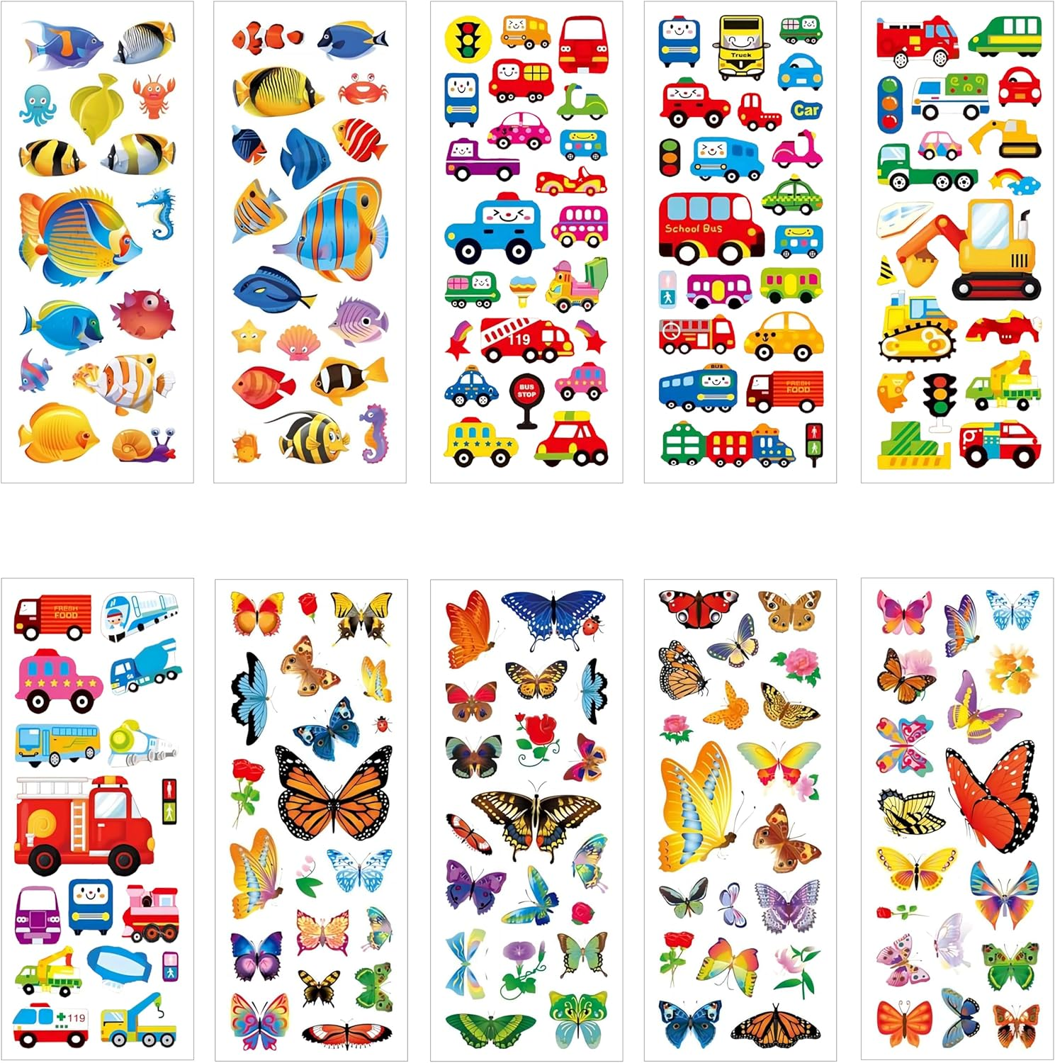 20 Sheets Cute Temporary Tattoo Fake Tattoos Markers for Kids Toddlers Children Boys Girls image number 4