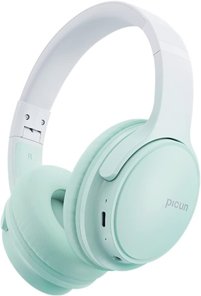 Slub Wireless Headphones over Ear, Foldable Bluetooth Headset, HD Stereo Sound, Built-In HD Microphone, 30H Playtime, Suitable for Mobile Phones, Computers, Tvs, Games, Outdoors, Offices (Green)