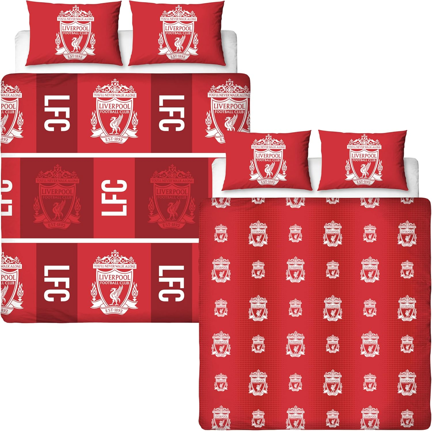 Liverpool FC Official Double Duvet Cover Set, Crunch Design | Red Reversible 2 Sided Football Bedding Cover | Official Merchandise Including Matching Pillow Cases | Polycotton image number 5
