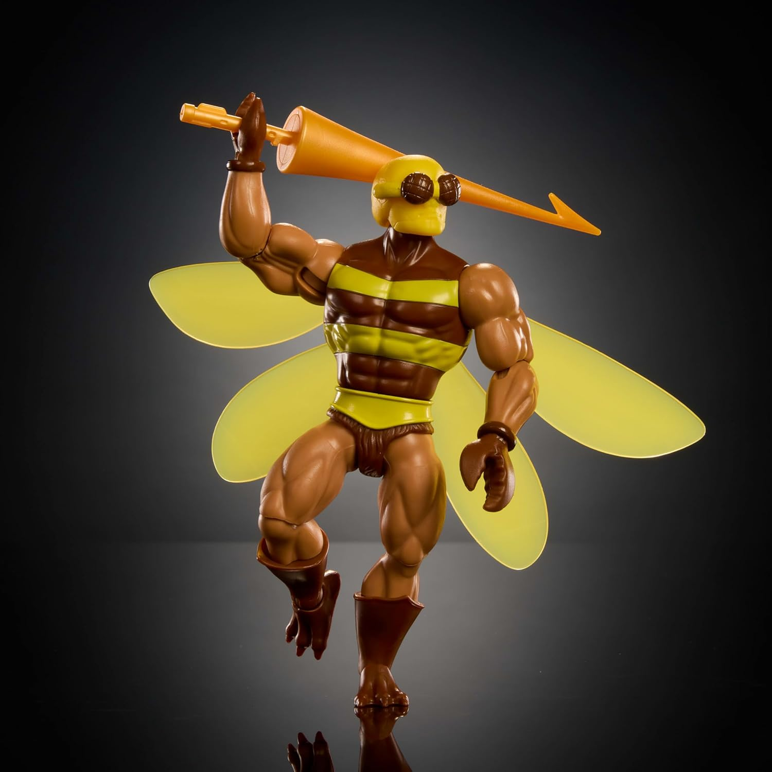Masters of the Universe Origins Action Figure Buzz-Off Cartoon Collection, 5.5-Inch 1980S TV Bee Leader Winged & Goggled with Javelin image number 1