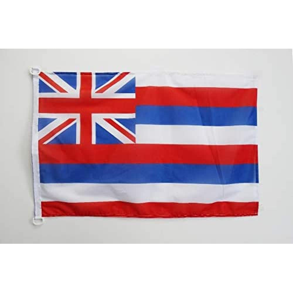 Hawaii Nautical Flag 18'' X 12'' - US State of Hawaii Flags 30 X 45 Cm - Banner 12X18 in for Boat - AZ FLAG