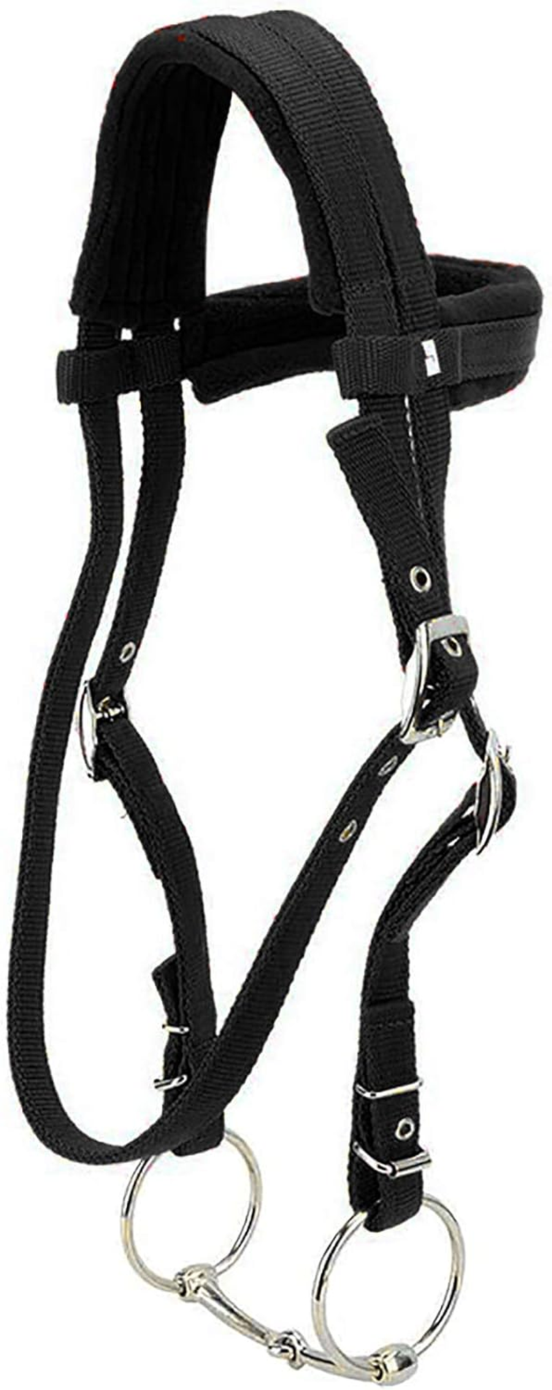 Tooloflife Equestrian Horses Bridle with Rein Red Adjustable Horse Halter Harness Horse Headstalls Horse Bit with Soft Cushion