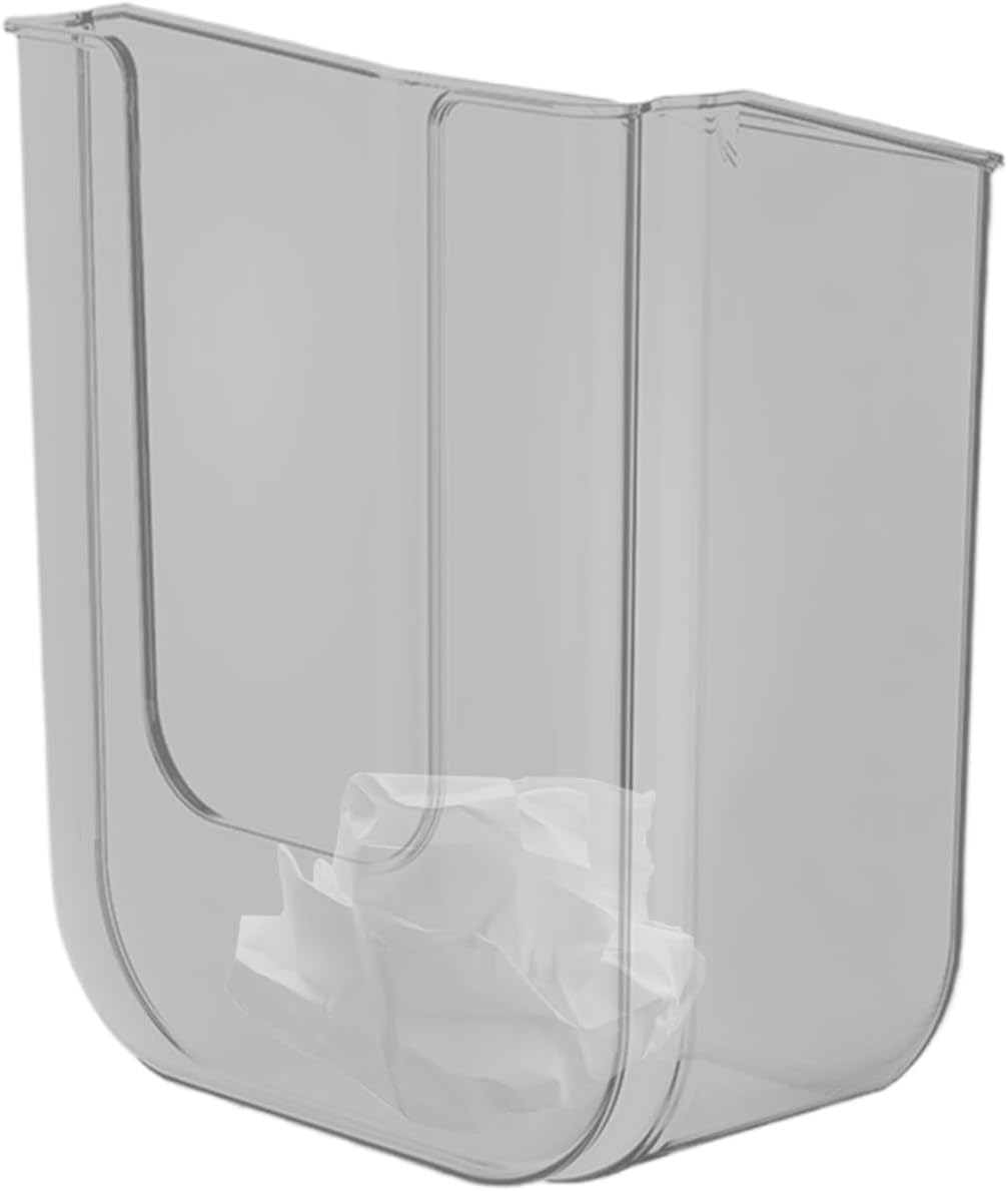 Toilet Wipes Holder | Wall Mounted Container Wipes Holder - Tissue Refillable Dispenser for Toilet Family Bedroom Home Kitchen Bathroom Use - Grey image number 3