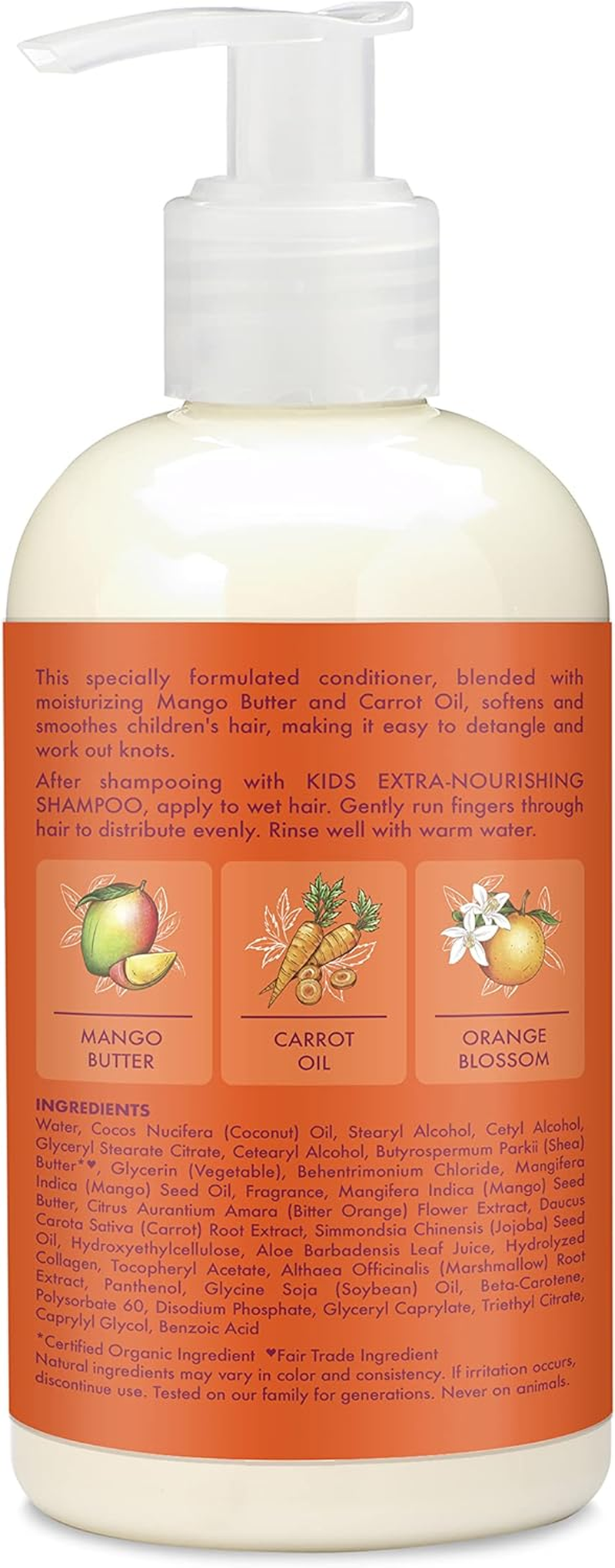 Shea Moisture Mango & Carrot Kids Extra-Nourishing Conditioner by Shea Moisture for Kids - 8 Oz Conditioner, 294.83 Grams image number 3