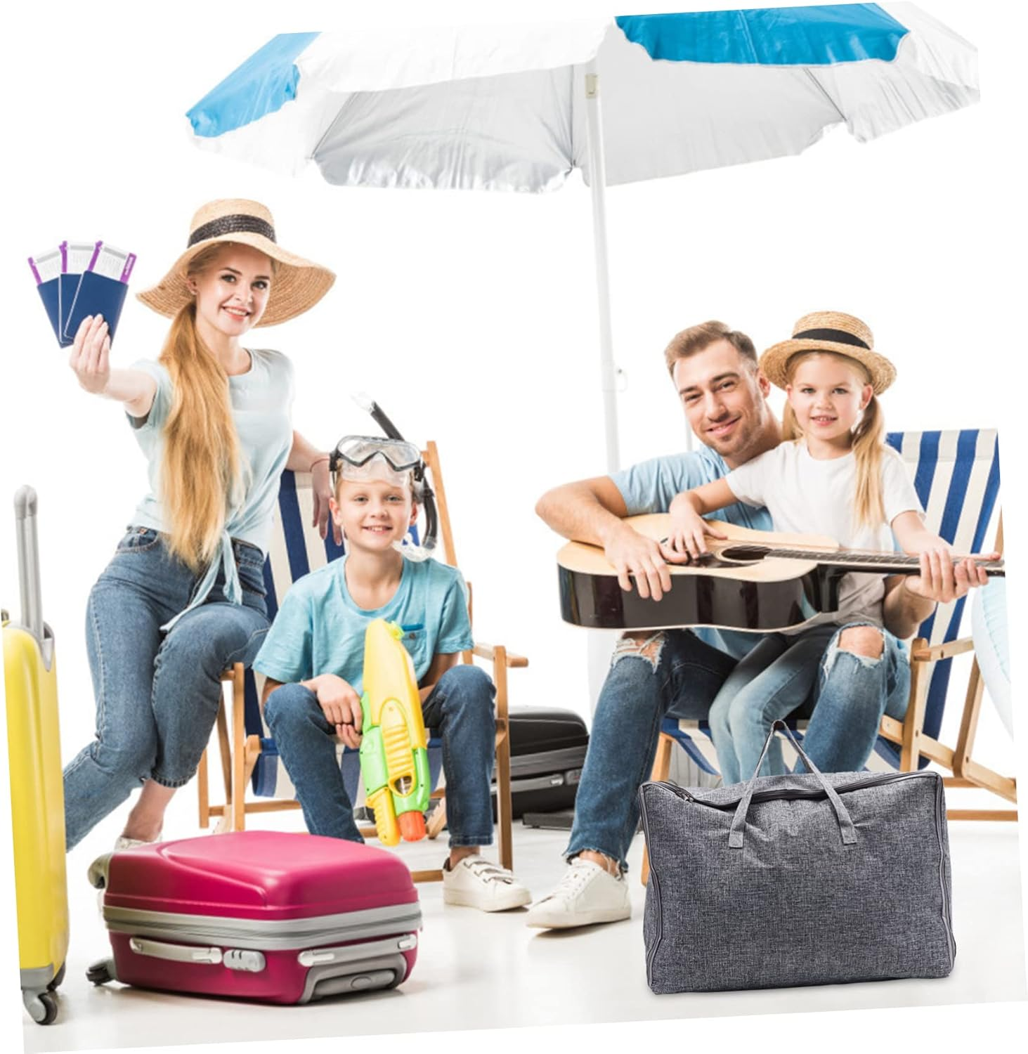 Hohopeti Laundry Bag for Travel Large Capacity Cotton Storage Bag Zipper for Toiletries Luggage and Fitness Gear