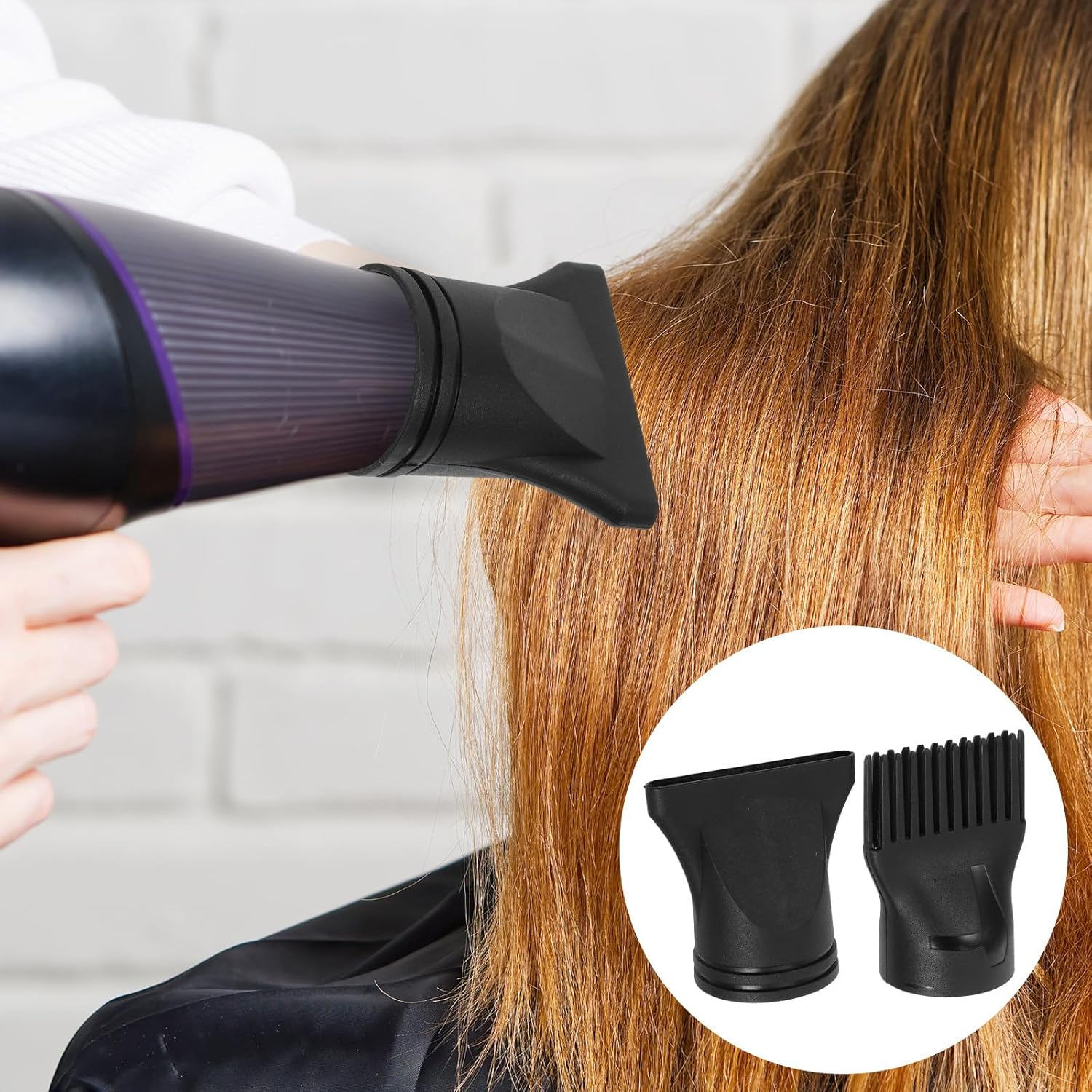 ULTECHNOVO 2Pcs Hair Dryer Nozzle Replacements for Diameter 2In/5Cm, Special for Barbershop image number 5