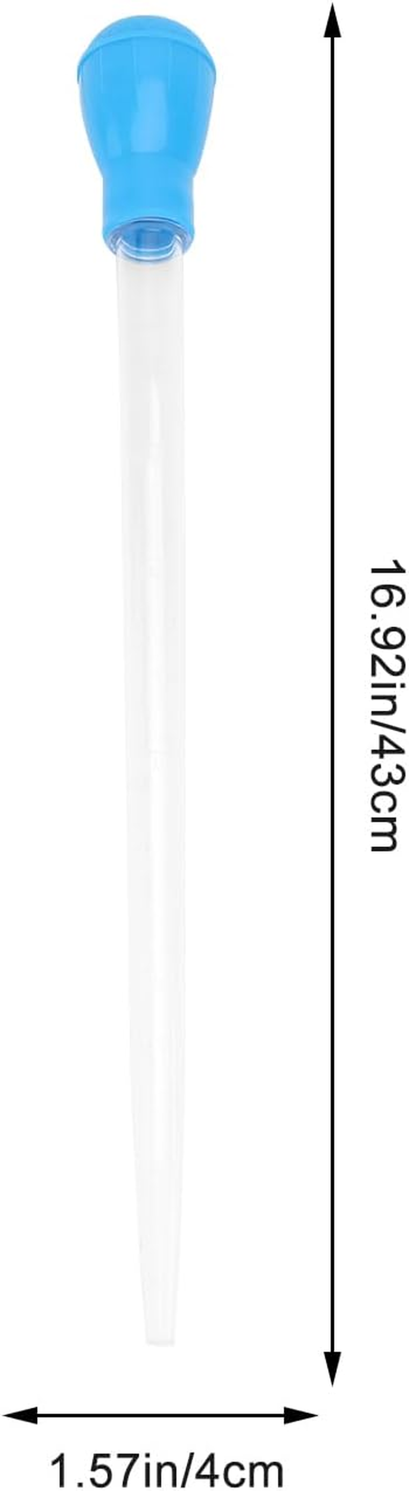 Ipetboom Turkey Baster Long Aquarium, 17Inch Fish Tank Coral Feeder, Fish Tank Gravel Mini Vaccume Pipettes Aquarium, Coral Food Feeding Tool for Marine Reef Aquatic Plant