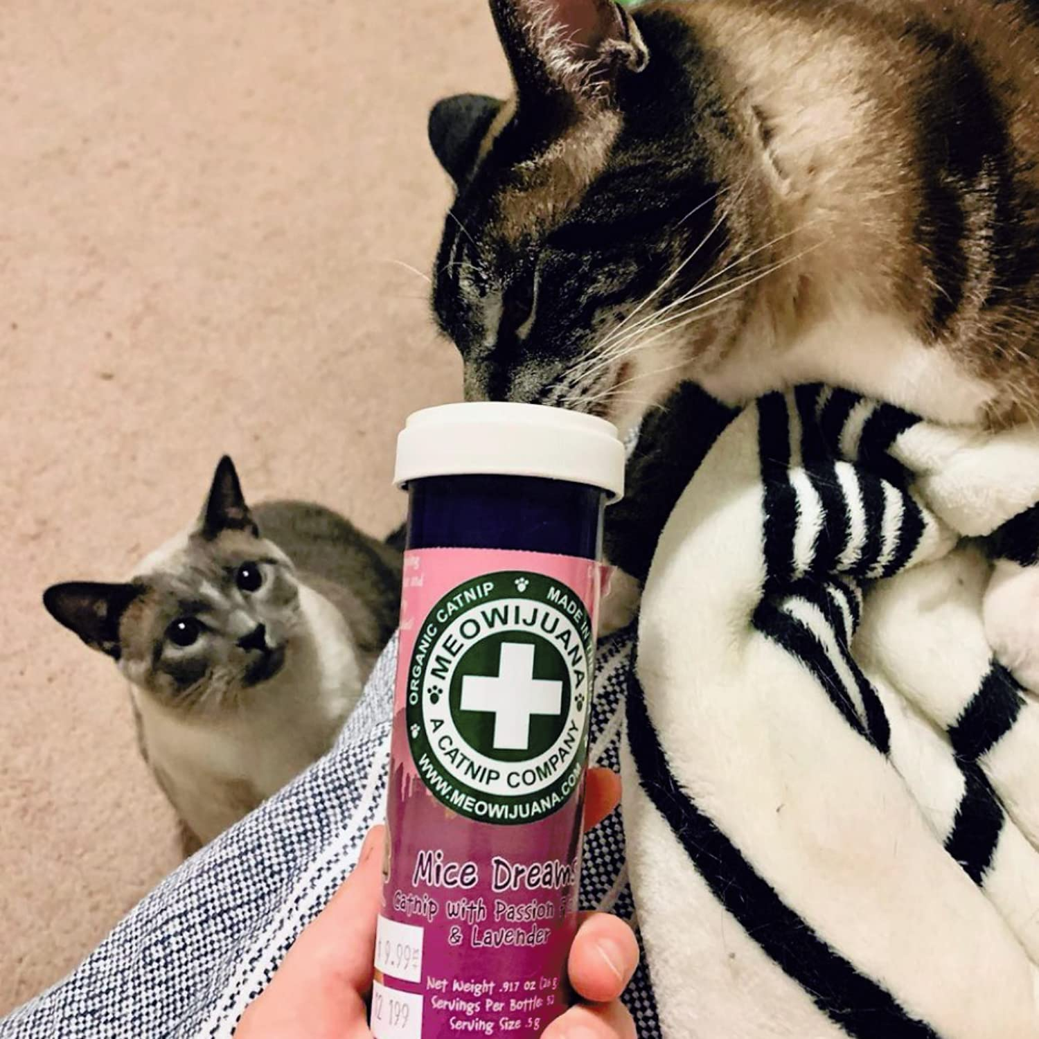 Meowijuana | Bundle of Mice Dreams, Kalico Kush, and Meowi-Waui | Organic | Dried Premium Ground Catnip | High Potency | Perfect for Cat Toys | Grown in the USA | Feline and Cat Lover Approved image number 3