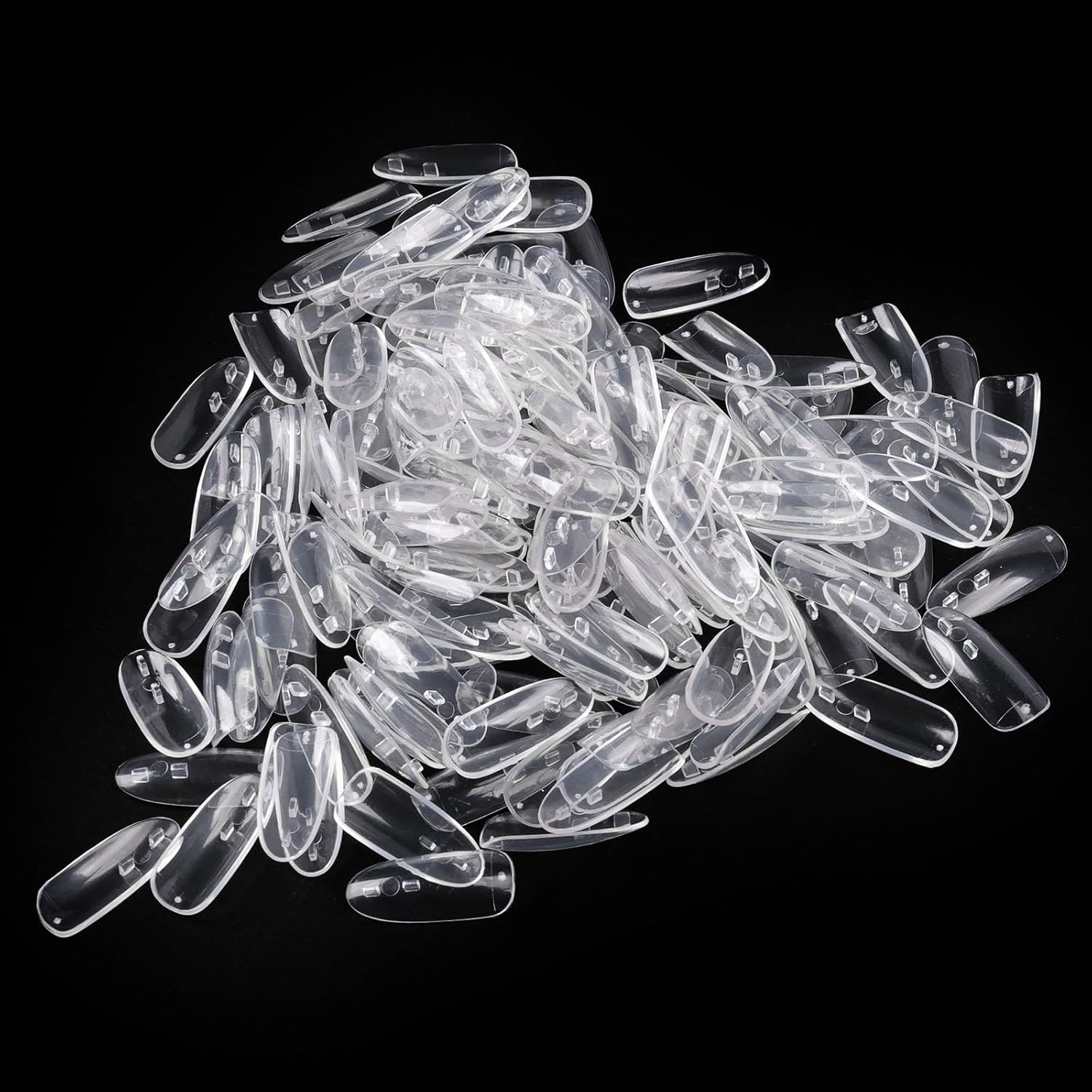 150 Pcs Clear Replacement Nail Tips for C9 C10 Nail Color Display Swatch Book (Transparent)