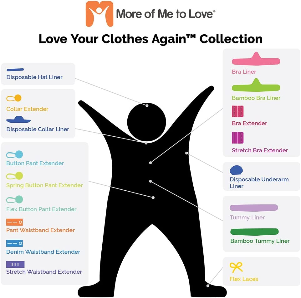 Pant and Skirt Waistband Hook Extender 5-Pack in Different Pants Colors by More of Me to Love image number 4