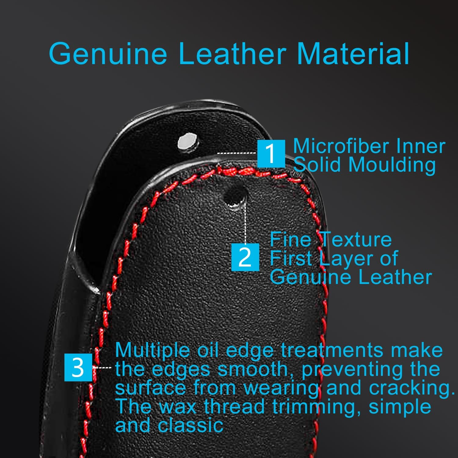 MECHCOS Compatible with Toyota Camry Highlander RAV4 Corolla 4Runner Mirai C-HR Prius Avalon 86 Leather Key Fob Cover Case Protector Shell Key Chain Holder image number 1