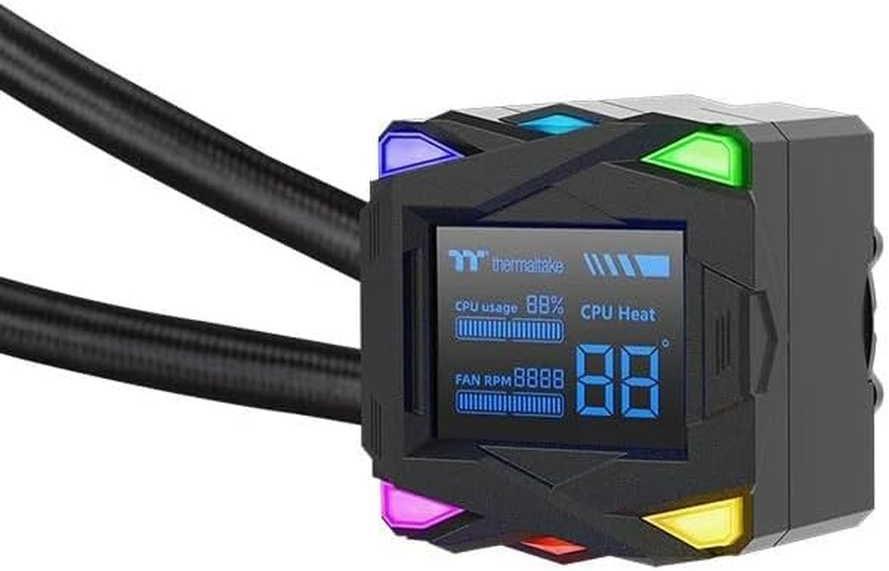 Thermaltake LA360-S ARGB 2.4" LCD Display AIO Liquid CPU Cooler, CL-W462-PL12SW-A