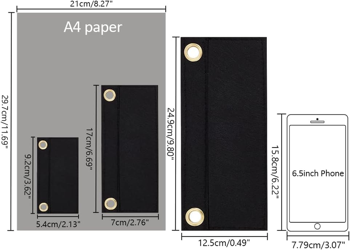 WADORN Pack of 3 Wallet with Felt Insert, Handbags Separator Pocket inside Carry Bag Organiser Conversion Multi-Pocket Felt Insert with Eyelet Organiser for Handbag Pochette Clutch Travel Bag image number 3