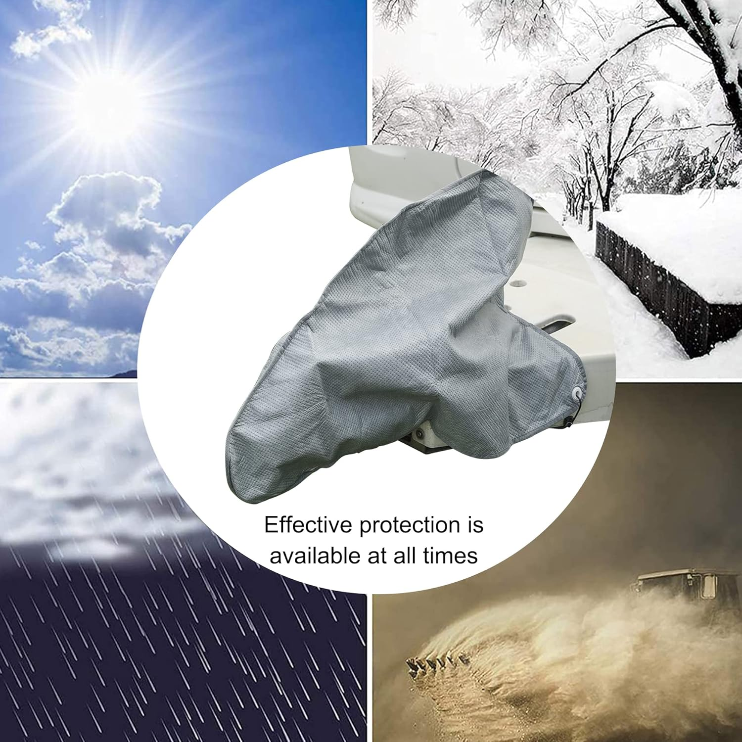 Caravan Hitch Cover Waterproof Breathable Tow Hitch Cover, Tongue Jack Protective Cover Trailer Hitch Lock Covers Fit for RV Caravan Trailer