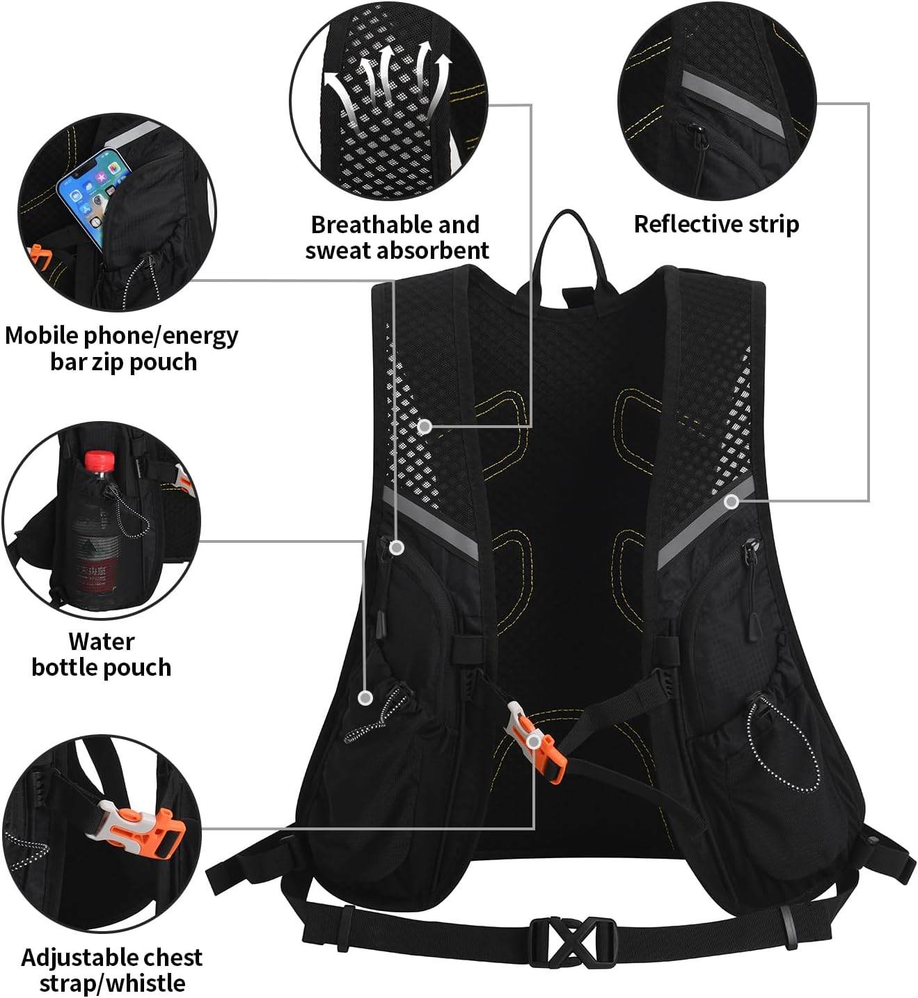 Hydration Pack with Hydration Bladder BPA Free|Large Big Cycling Backpack|Bike Backpack for Running Skiing Hiking Cycling|Backpack with Hydration System image number 1