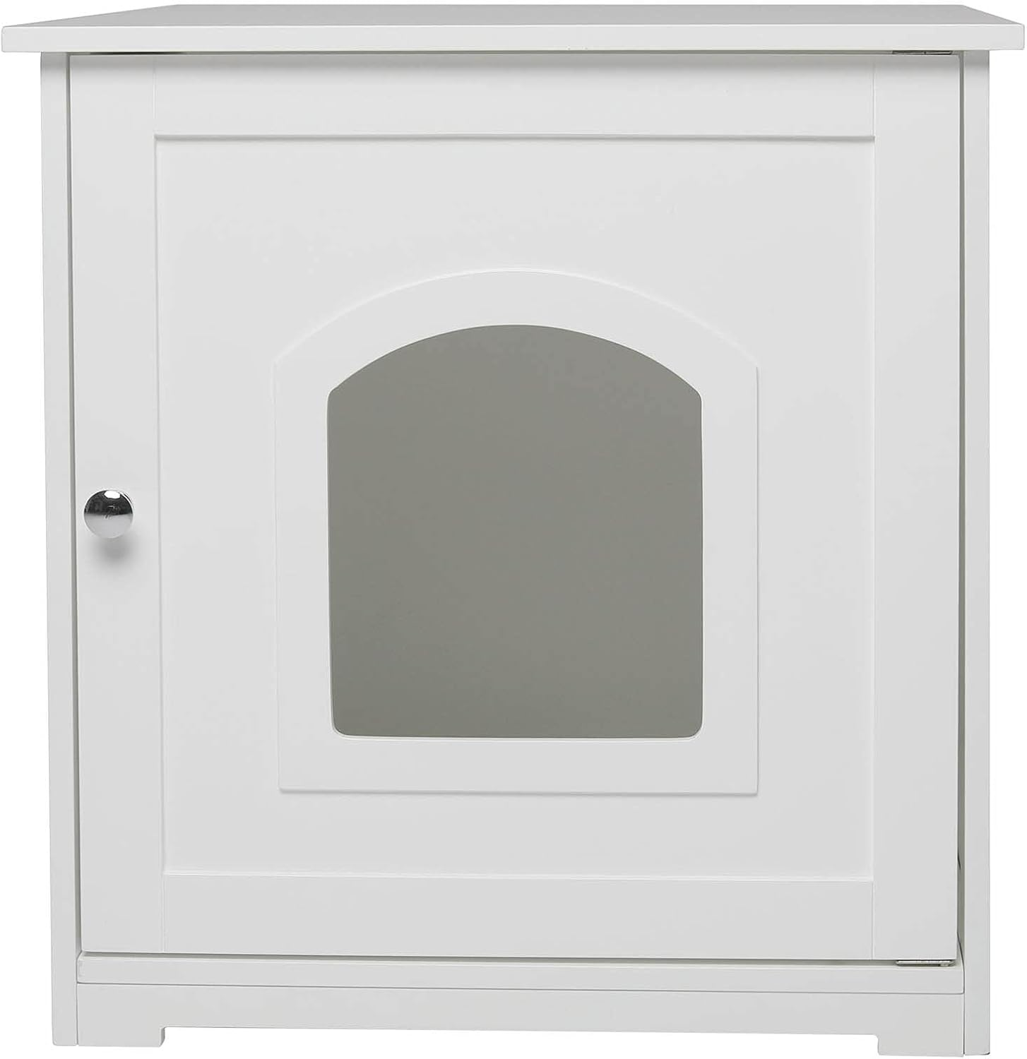 Zoovilla Kitty Litter Loo &ndash; Hidden Litter Box Furniture - White image number 5