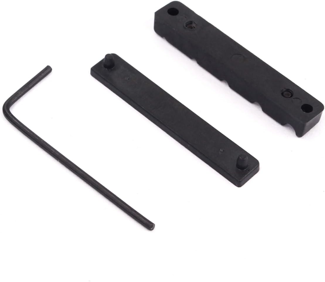 JOINPAYA 5 String Slotted Nut Guitar Saddle Nut Bass Acoustic Guitar Bridge Saddle Acoustic Guitar Nut Classical Guitar Saddle Guitar Neck Nuts Guitar Bone Saddle Bridge Nut Black image number 4