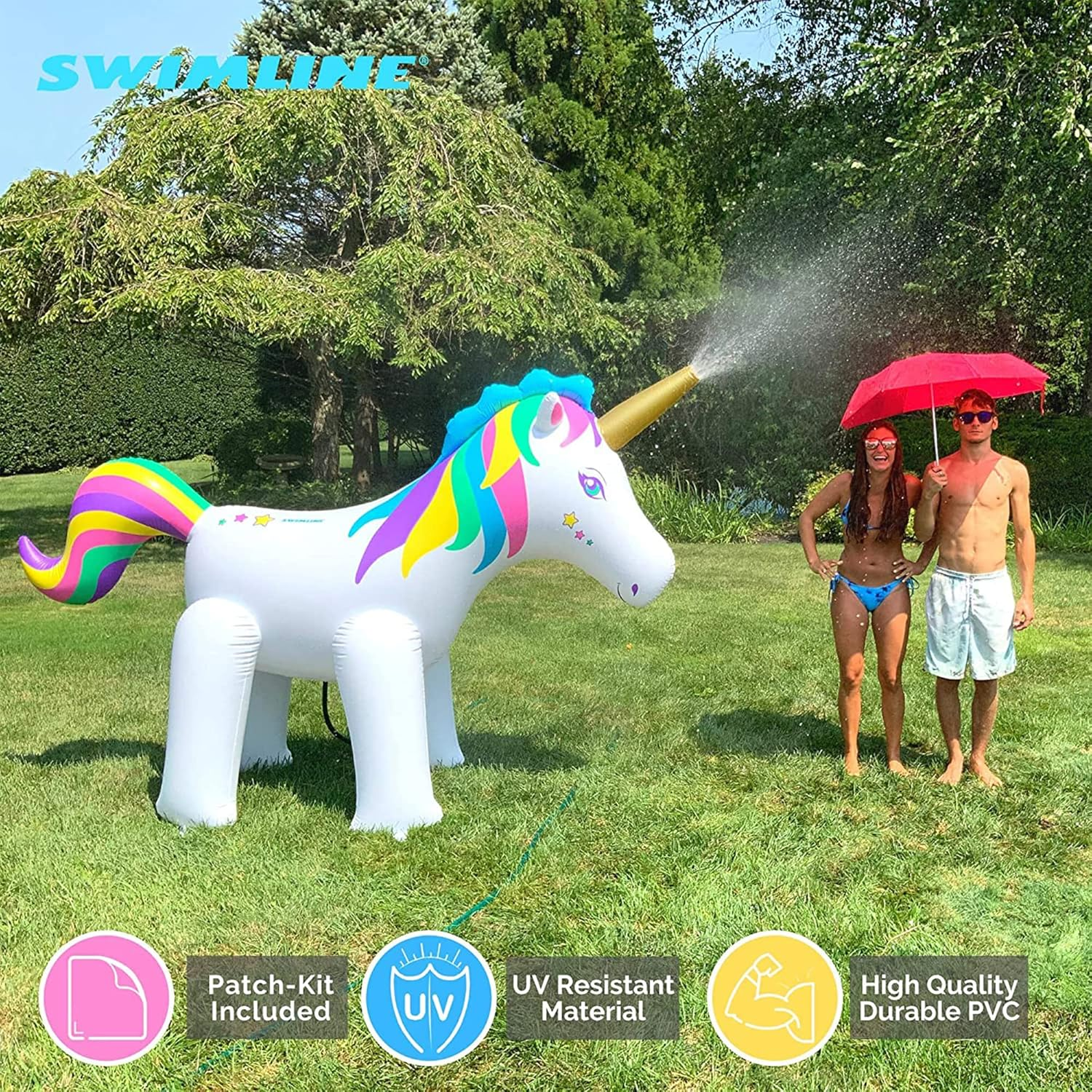 Swimline 14001 Humongous Unicorn Sprinkler 104'' X 72'' X 35'' image number 4
