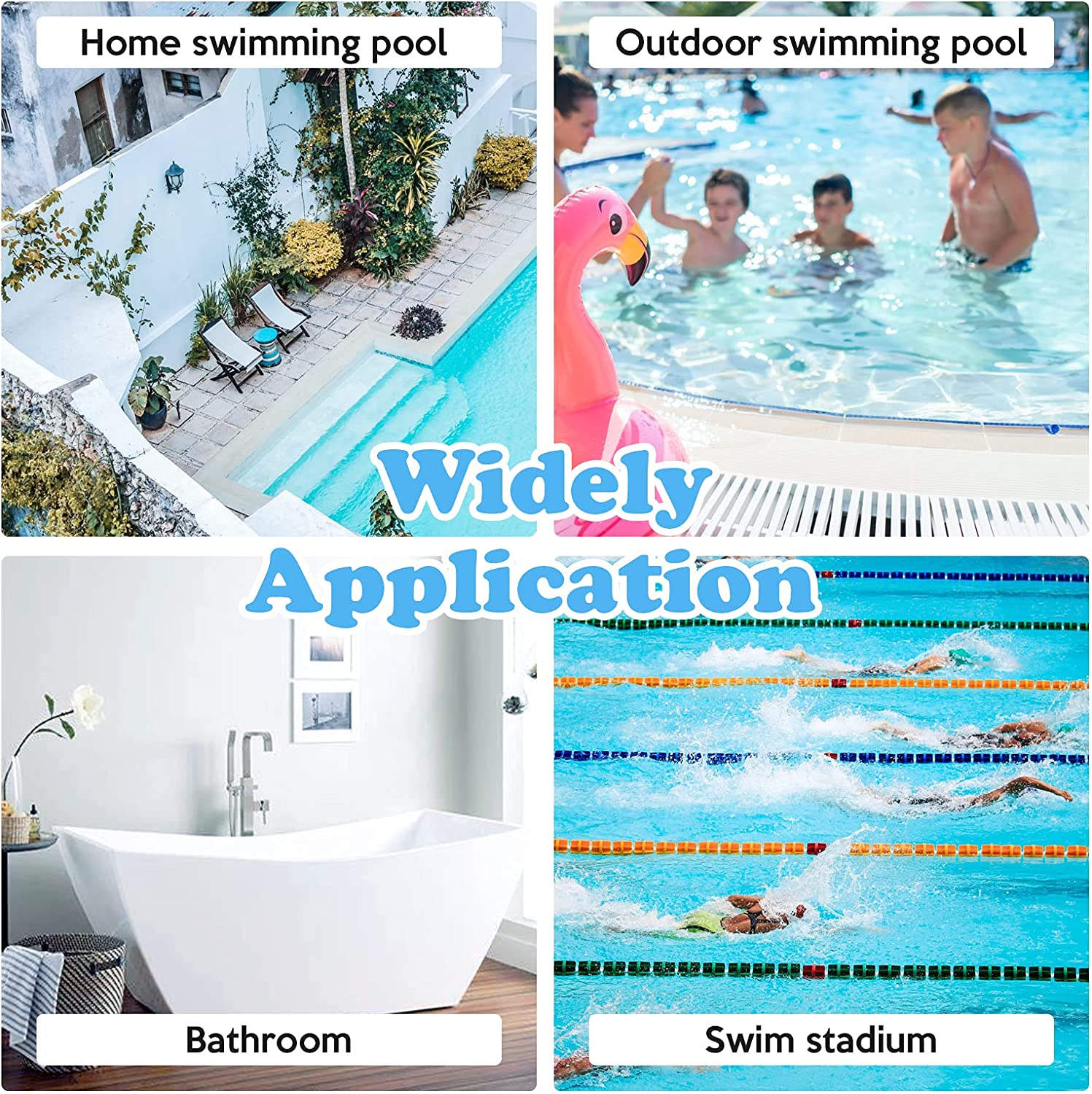 Pool Brush Valuehall 17 Inches Aluminium Swimming Pool Cleaning Brush Heavy Duty Pool Brush Head for Swimming Pool Bathtubs Walls Tile Floors V7G05 image number 2