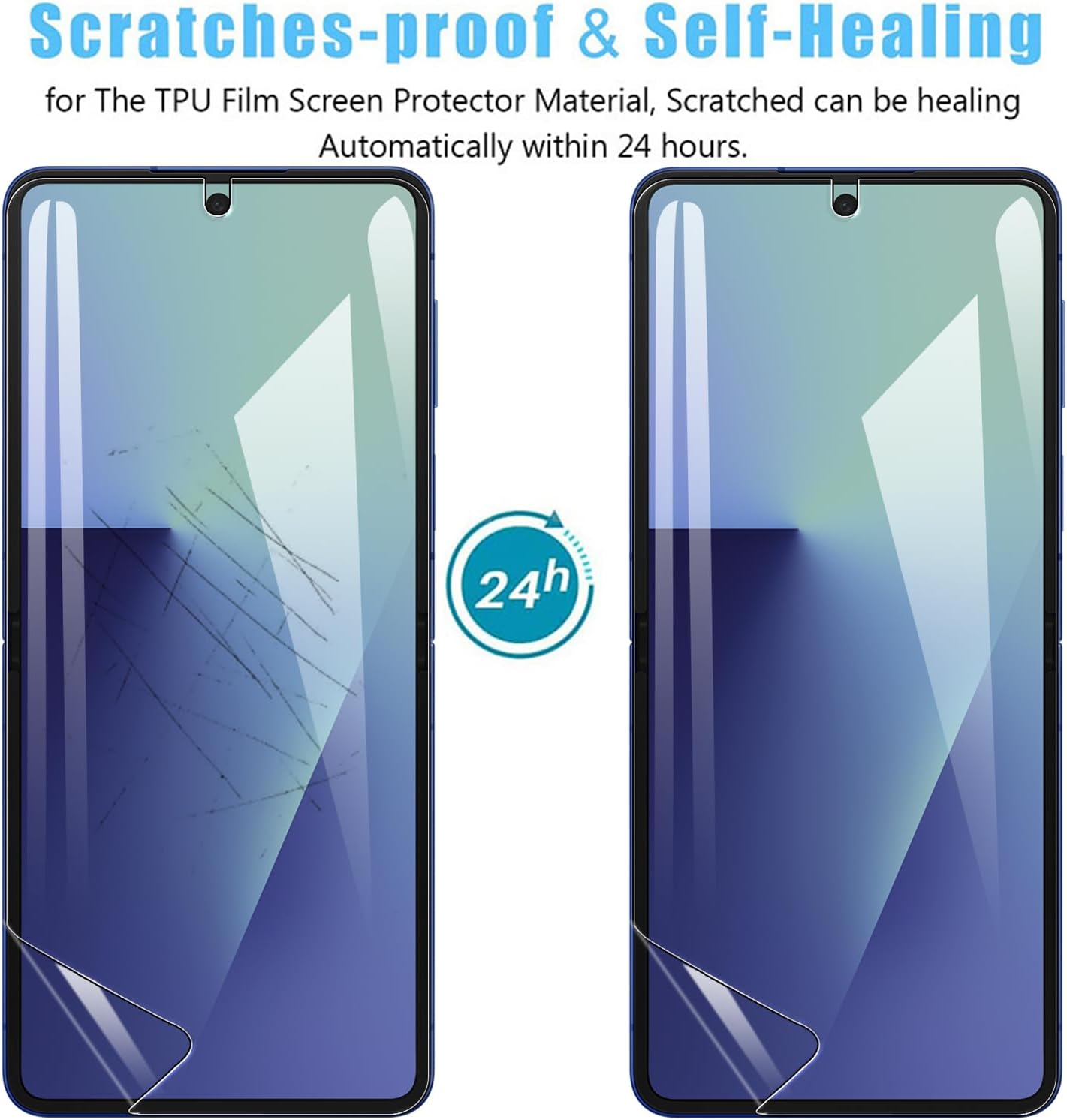 Electro-Weideworld Screen Protector for Samsung Galaxy Z Flip 7/Flip7, 3 Pack HD Clear Bubble-Free Anti-Scratch inside Screen Film for Galaxy Z Flip 7[Self-Healing] image number 1