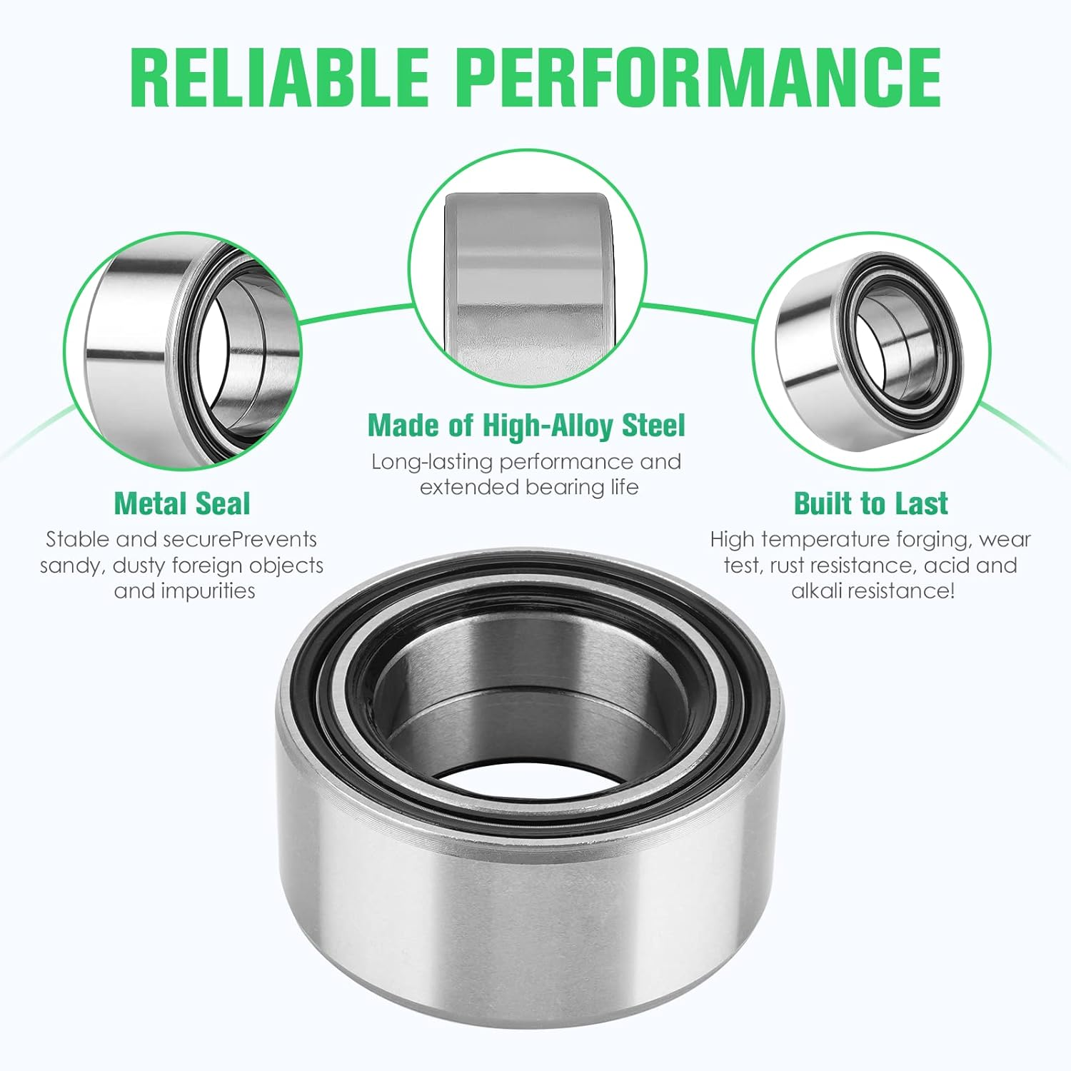 Youxmoto Front Left/Right CV Axle & Wheel Bearing Kit for Polaris Ranger 500 700 800 4X4 EFI 2009 2010 2011 2012 2013 2014 2015 2016, 4340 Chromoly Steel Drive Shaft CV Axles, Fits 1332606, 1332856