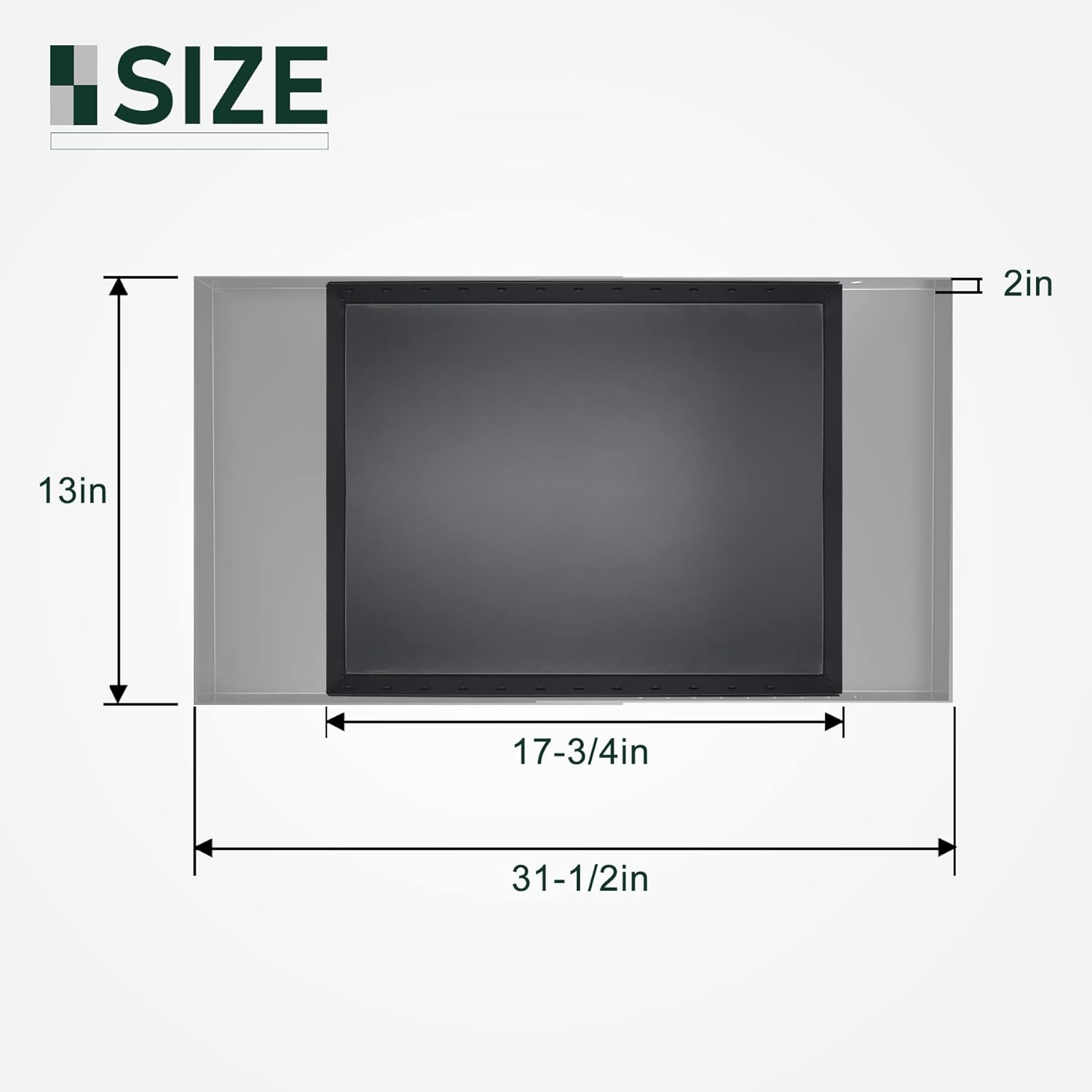 Flehomo Adjustable Fireplace Tray, 13 Inch Front to Back with Adjustable Length Galvanized Steel Ember Holder with Powder Coating, Expandable Ash Pan for Ash Collection, Black Color, Rectangle image number 2