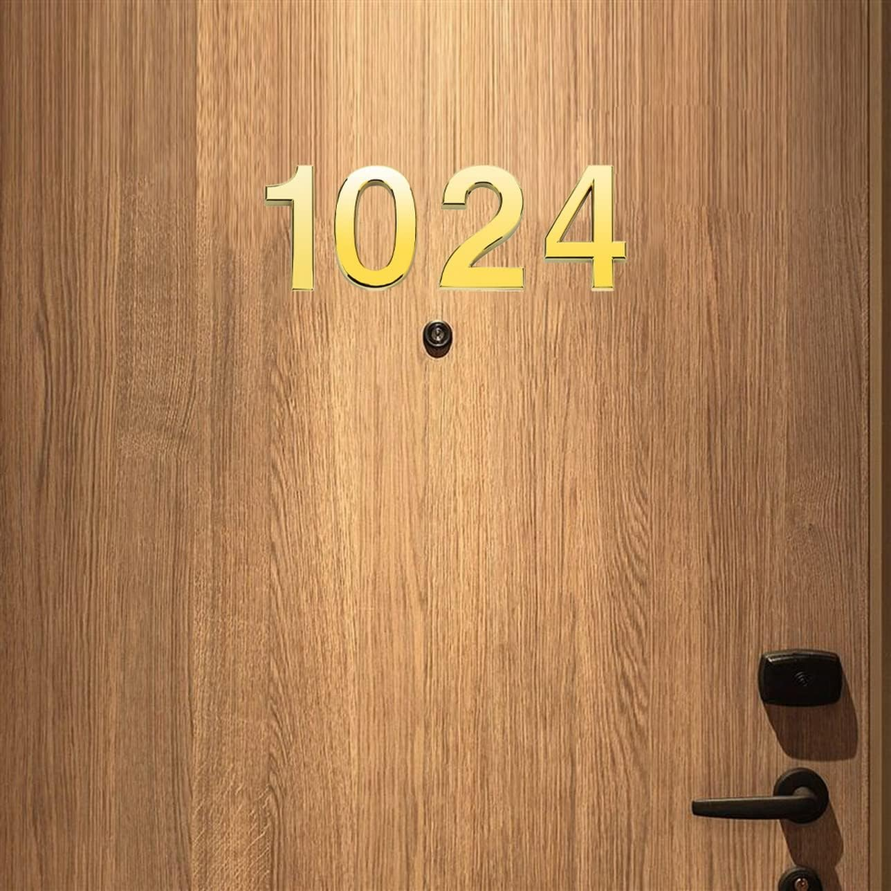 Woration 10 Pcs Mailbox Numbers 0-9 Self-Adhesive 2 Inch Stickers Door Address Number Signs for Hotel Room Apartment Office Residence House Cars Trucks Gold Decoration Project image number 5