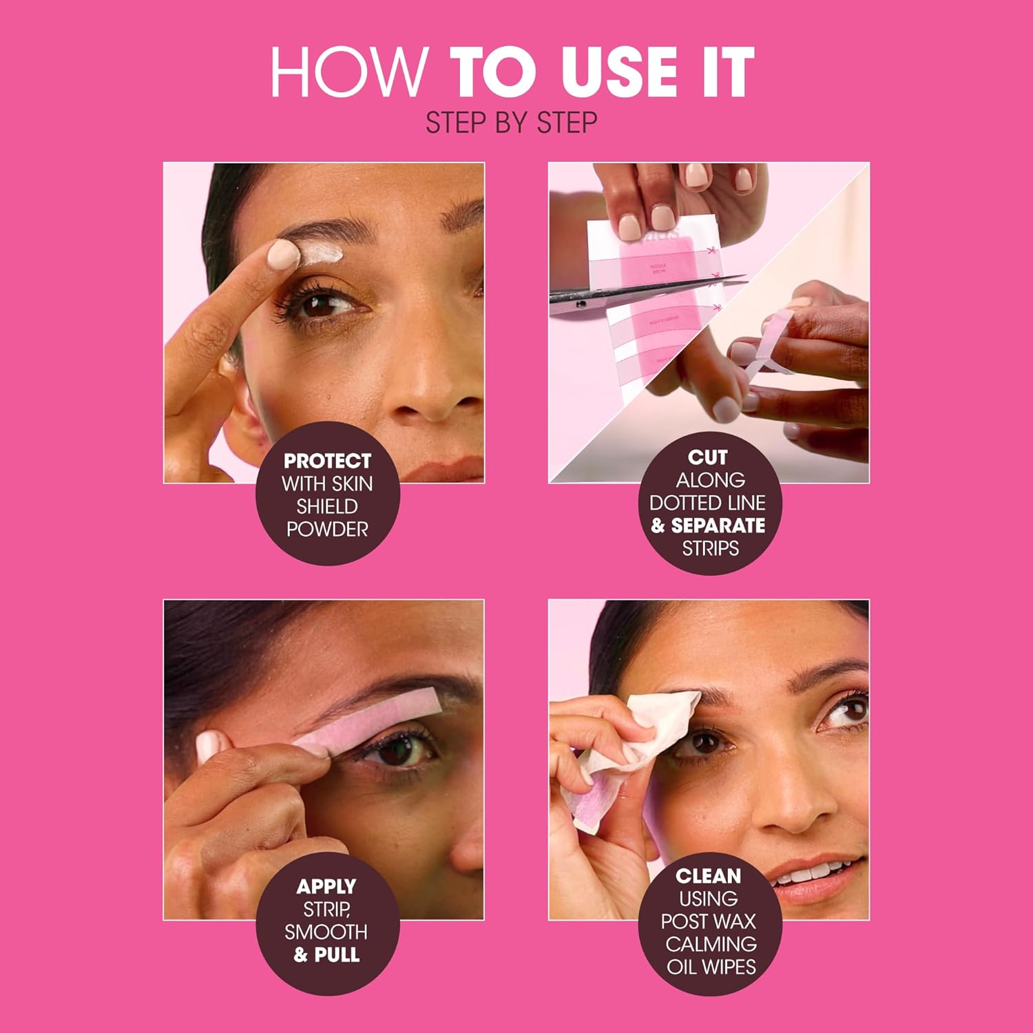 Nad'S Hair Removal Eyebrow Wax Strips, Eyebrow Shapers, Ready-To-Use Template Wax Strips image number 2