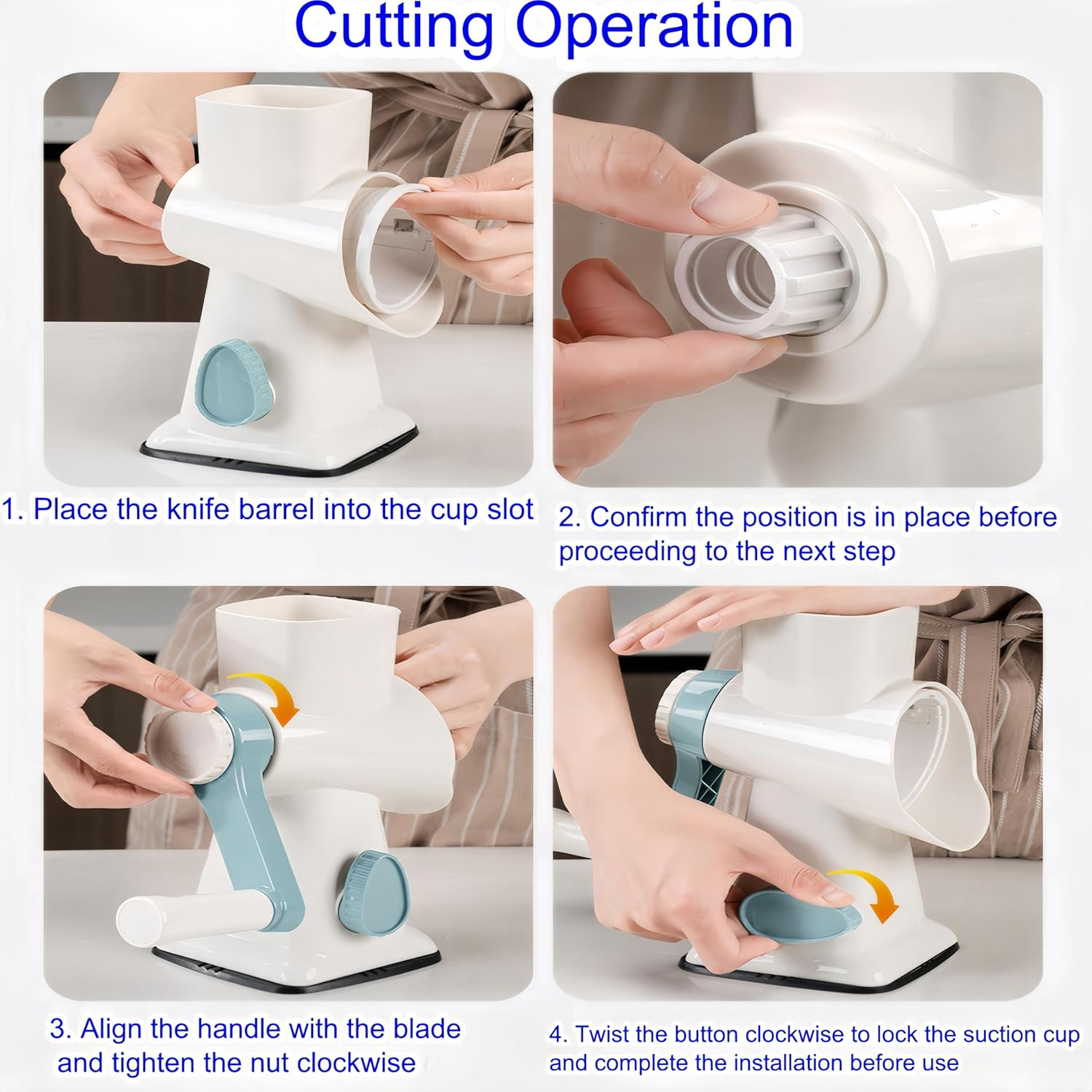 Ice Crusher Shaved Ice Machine with Handle Ice Maker Machine for Home with Suction Feet