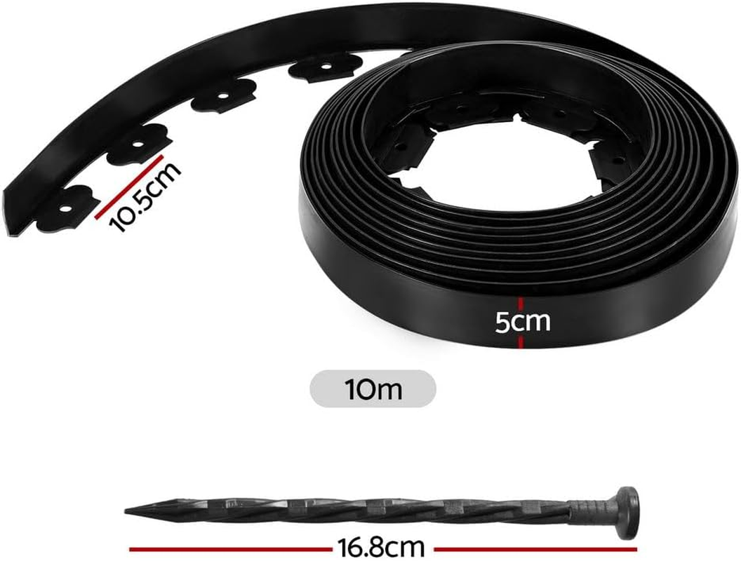 Green Fingers Garden Edging 5CM X 10M Border Support Landscape Edge Black X5 image number 4