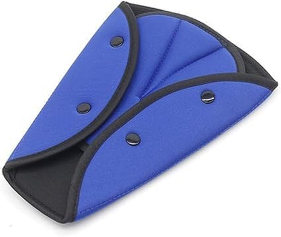 1Pcs Car Seat Belt Adjuster, Car Belt Cover, Travel Car Seat Belt Cover, Car Seat Belt Adjuster, Car Seat Straps Shoulder Adjuster Automotive Interior Accessories for Kids Adults (Blue, One Size)