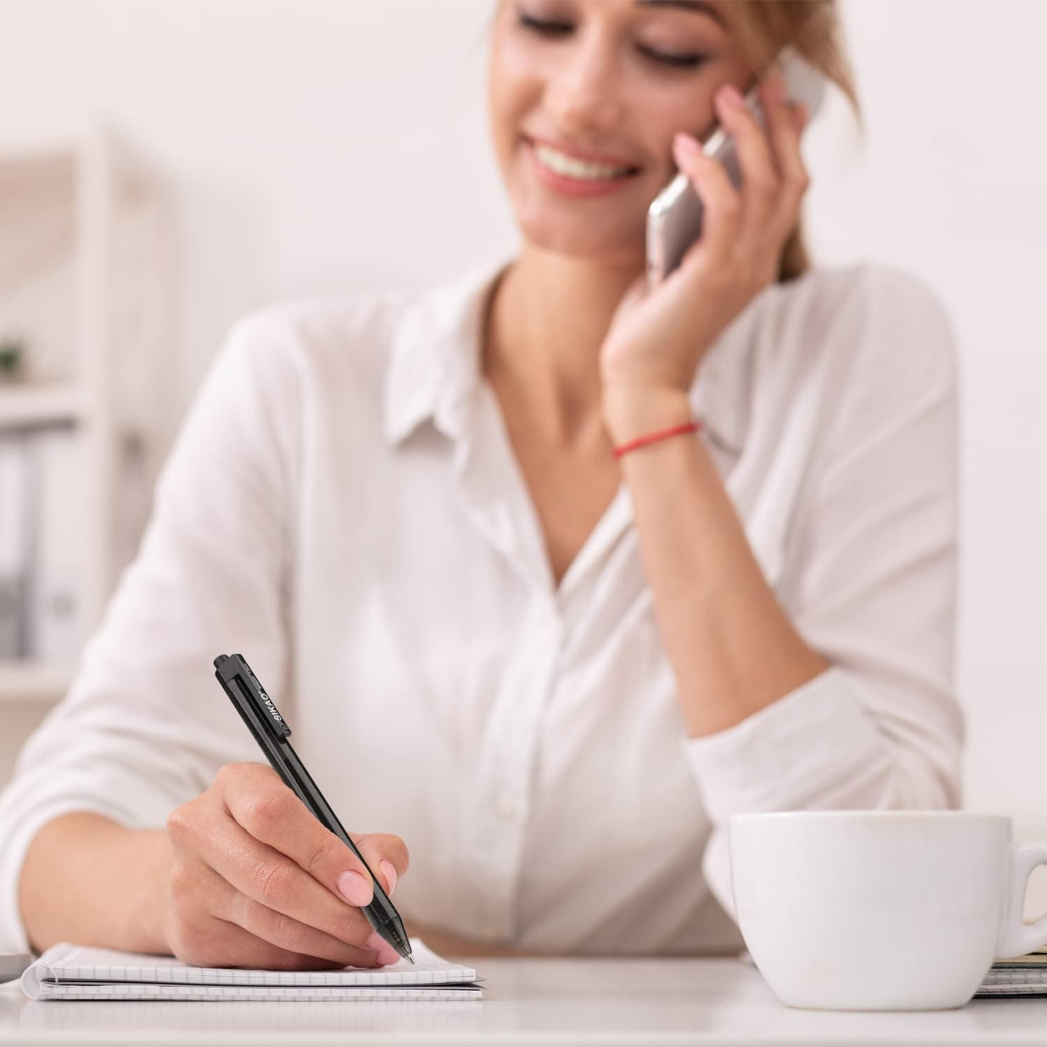 Black Pens | 60 Pack Retractable Ballpoint Pens Multipack | Black Ink Medium Point 1.0Mm | Smooth Writing Ball Point Pens | School Office Supplies, Box of Pens Bulk (Black Ink) image number 5