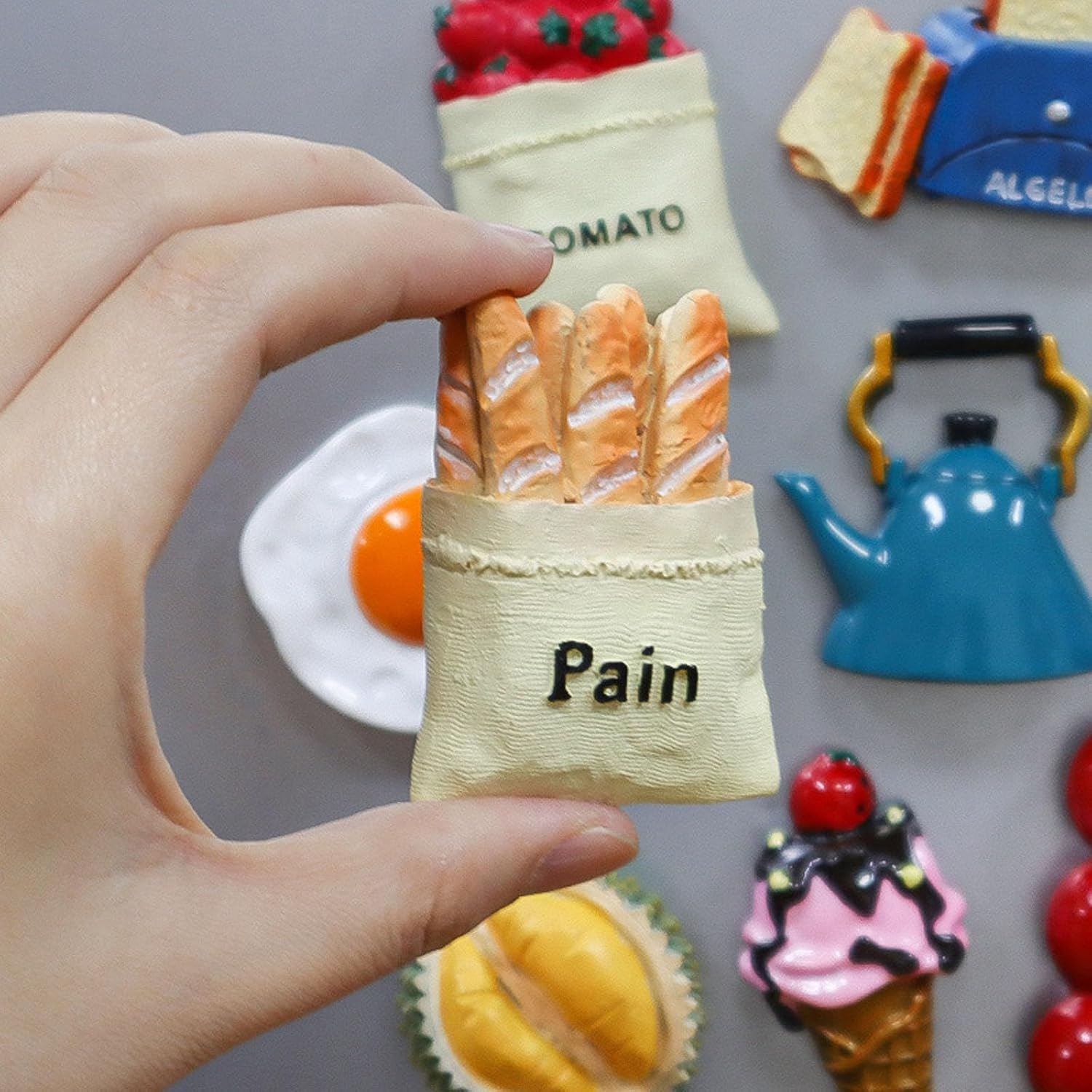 10Pcs Food Fridge Magnets, Cute 3D Magnet for Refrigerator, Strong Kitchen Stickers for Decor, Whiteboard, Cabinets