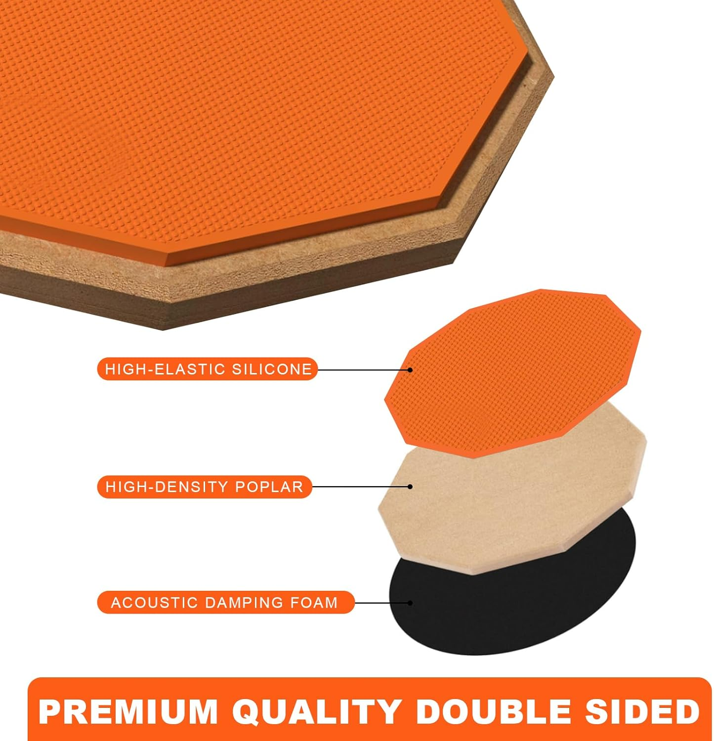 Yazoni Drum Practice Pad with Drum Stand Set - 12 Inch Mute Double Sided Silent Drum Practice Training Pad Set with Drumsticks, Drumstick Holder, Carrying Bag, Adjustable Stand, Suitable for Beginners image number 2