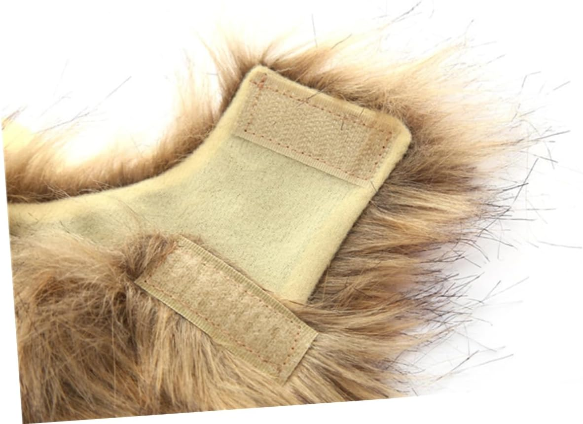 Levemolo Cat Dress up Costume Cat Lion Costume Cat Customs for Halloween Cosplay Hats Lion Mane Dog Costume Dogs Halloween Costumes Cat Hats Caps Lion Wig Head Cap Accessories Pet image number 5